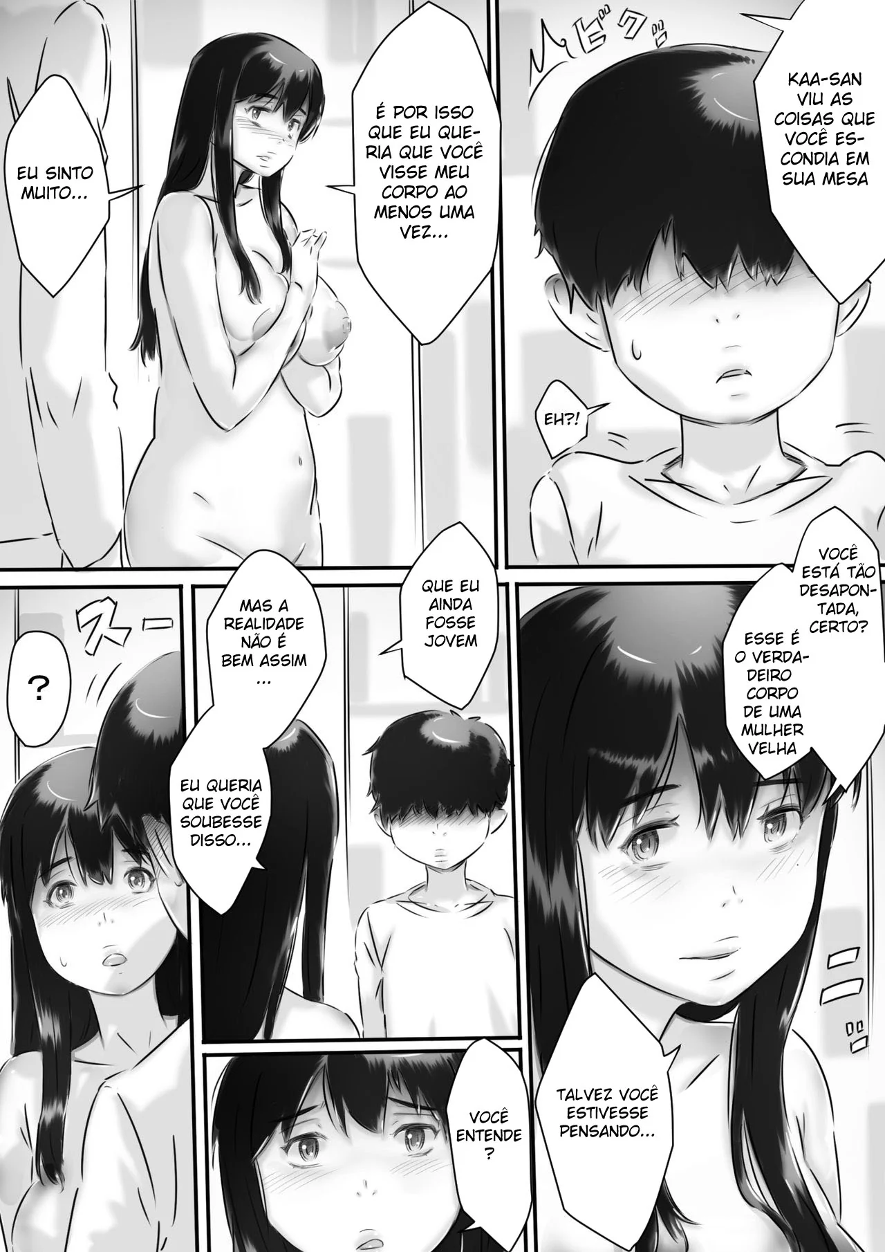 Kaa-san, a piranha dos peitos grandes seduzida pelo filho fetiche em hentai HQ Brasil