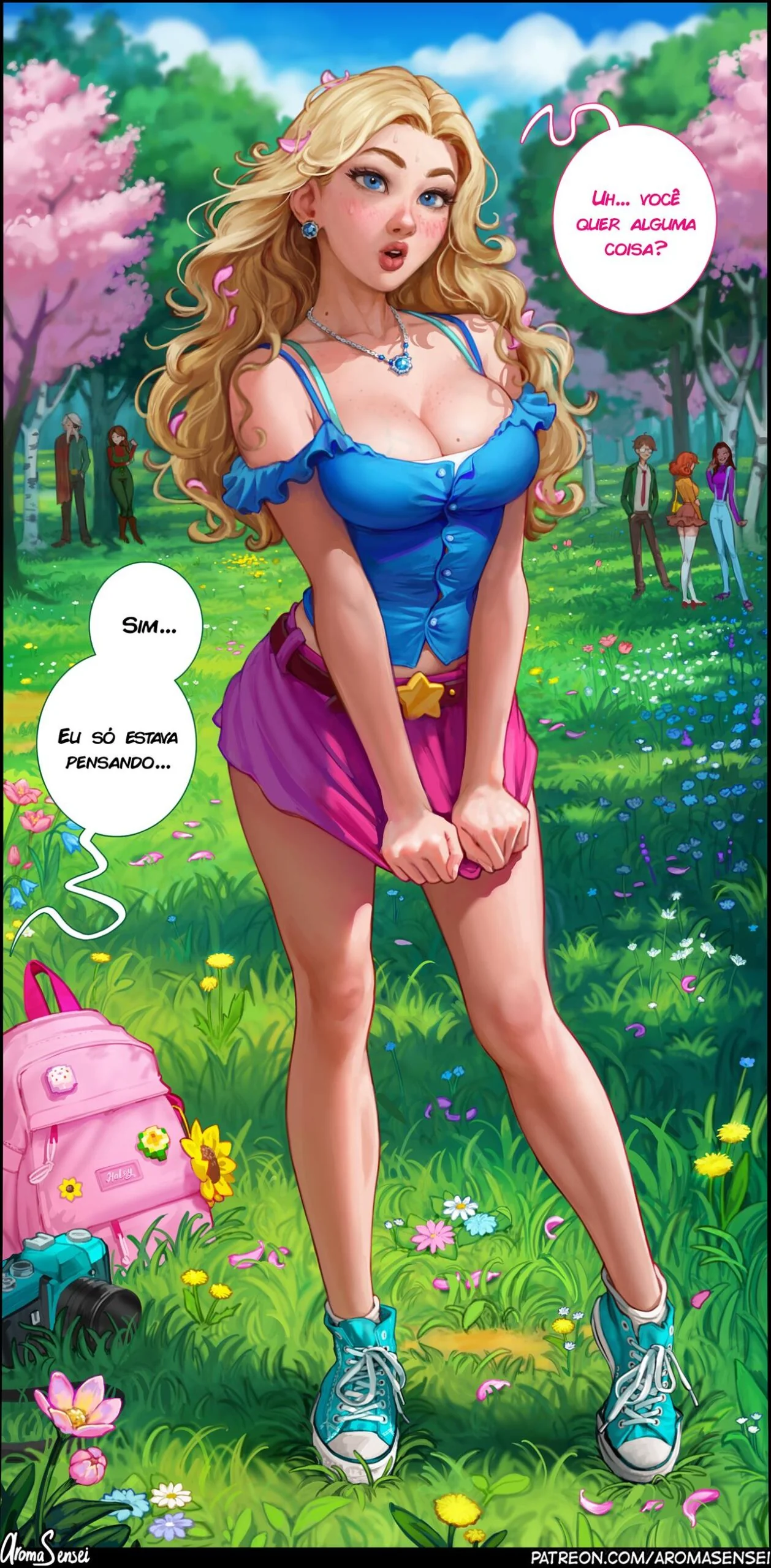 A Dança da Flores: Haley quer agradecer o herói da pica em Hentai HQ Brasileiro