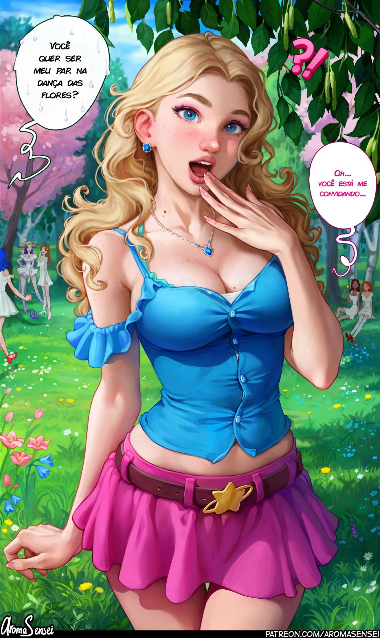 A Dança da Flores: Haley quer agradecer o herói da pica em Hentai HQ Brasileiro