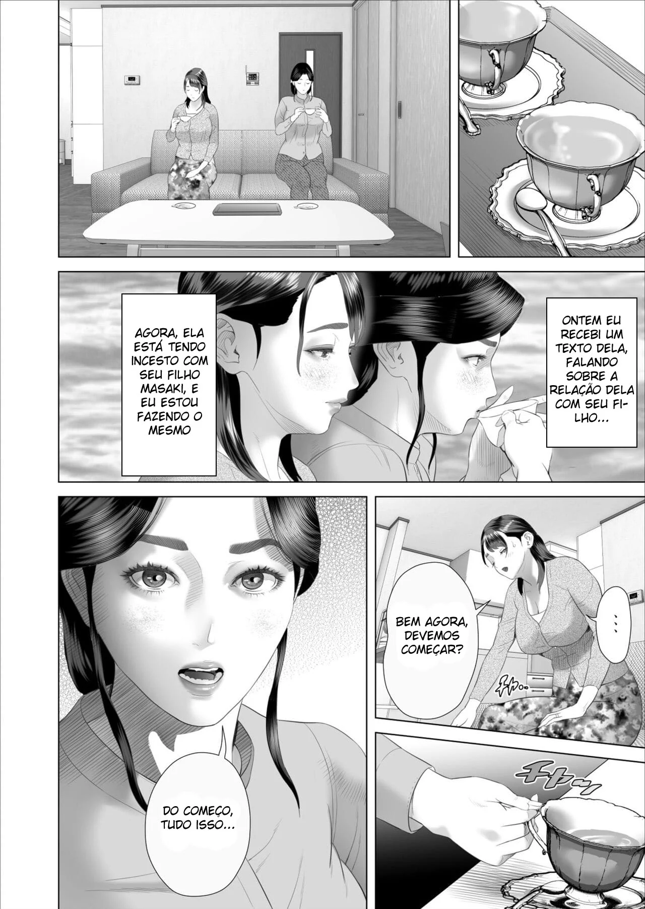 Mãe e filho: Reencontro de pica dura em Hentai HQ Brasileiro