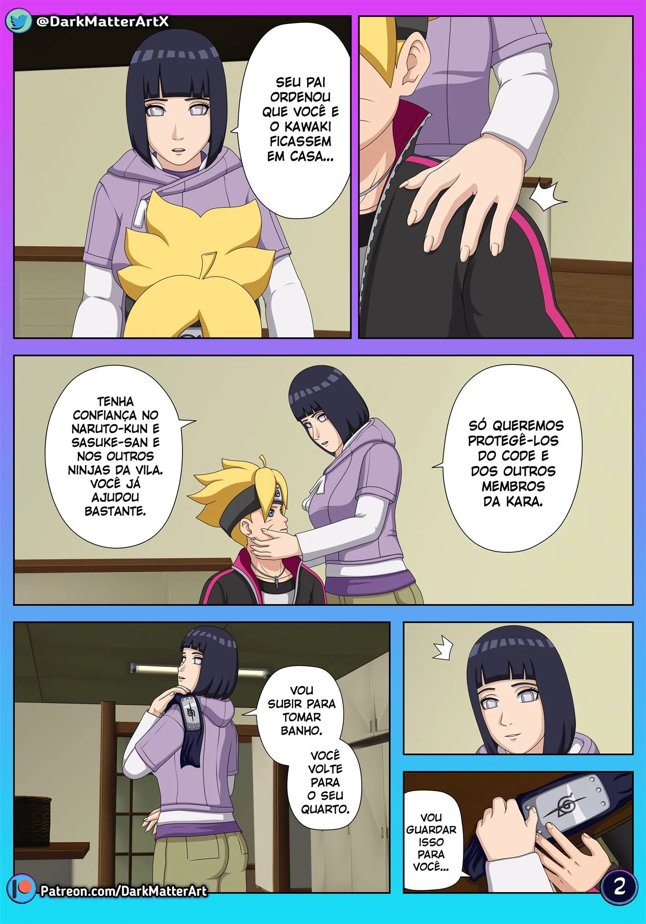 Boruto descobre segredo da buceta da Hinata em HQ Brasileiro