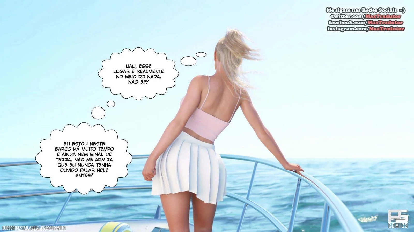Nudist Resort: Kelly se aproveita da putaria e mostra o que é uma verdadeira piranha em Hentai HQ Brasileiro!