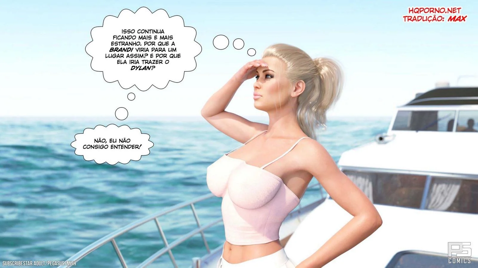Nudist Resort: Kelly se aproveita da putaria e mostra o que é uma verdadeira piranha em Hentai HQ Brasileiro!