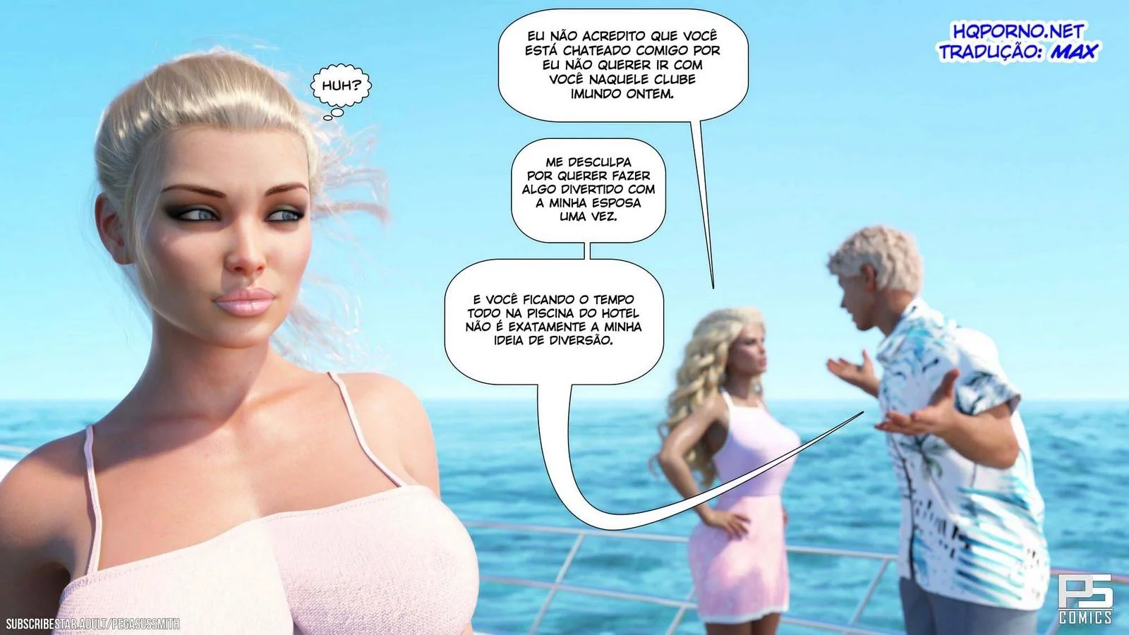 Nudist Resort: Kelly se aproveita da putaria e mostra o que é uma verdadeira piranha em Hentai HQ Brasileiro!