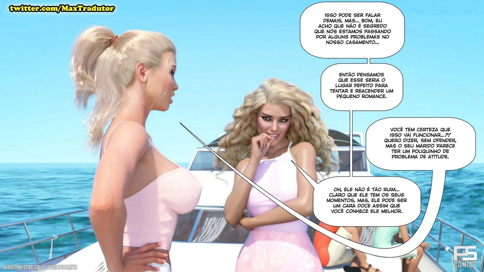 Nudist Resort: Kelly se aproveita da putaria e mostra o que é uma verdadeira piranha em Hentai HQ Brasileiro!