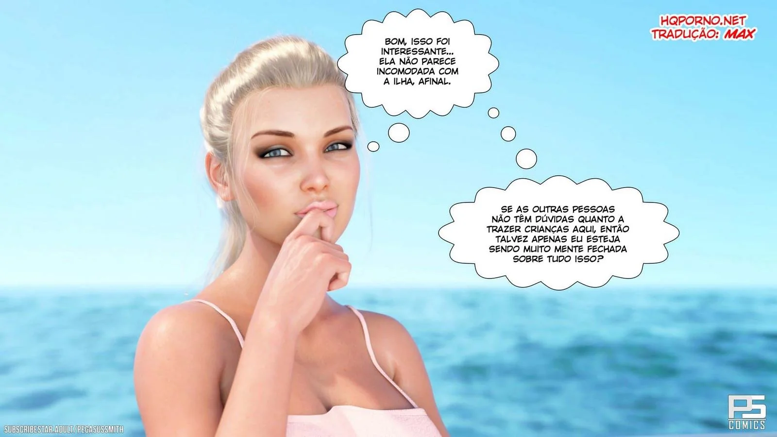 Nudist Resort: Kelly se aproveita da putaria e mostra o que é uma verdadeira piranha em Hentai HQ Brasileiro!