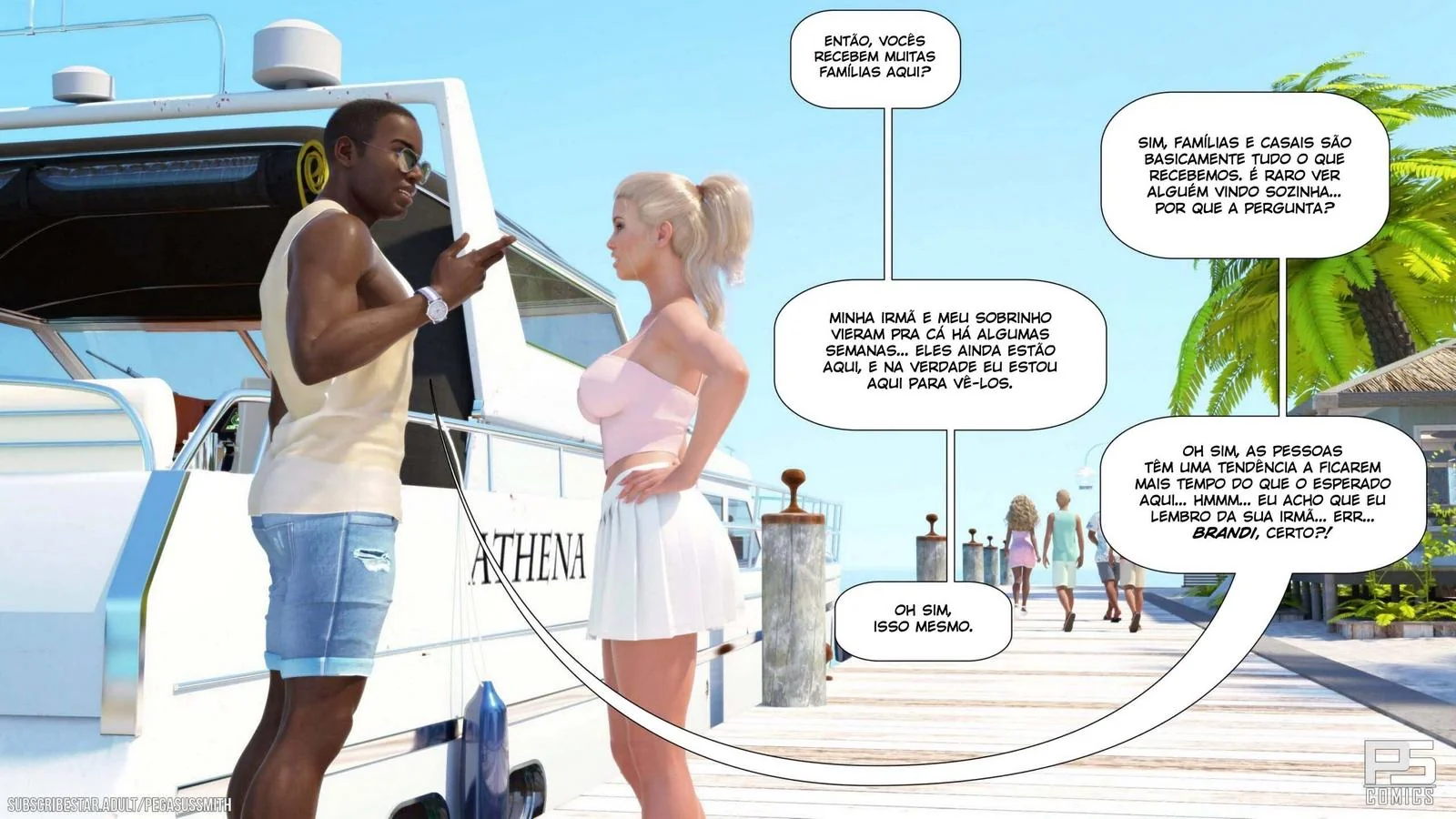 Nudist Resort: Kelly se aproveita da putaria e mostra o que é uma verdadeira piranha em Hentai HQ Brasileiro!