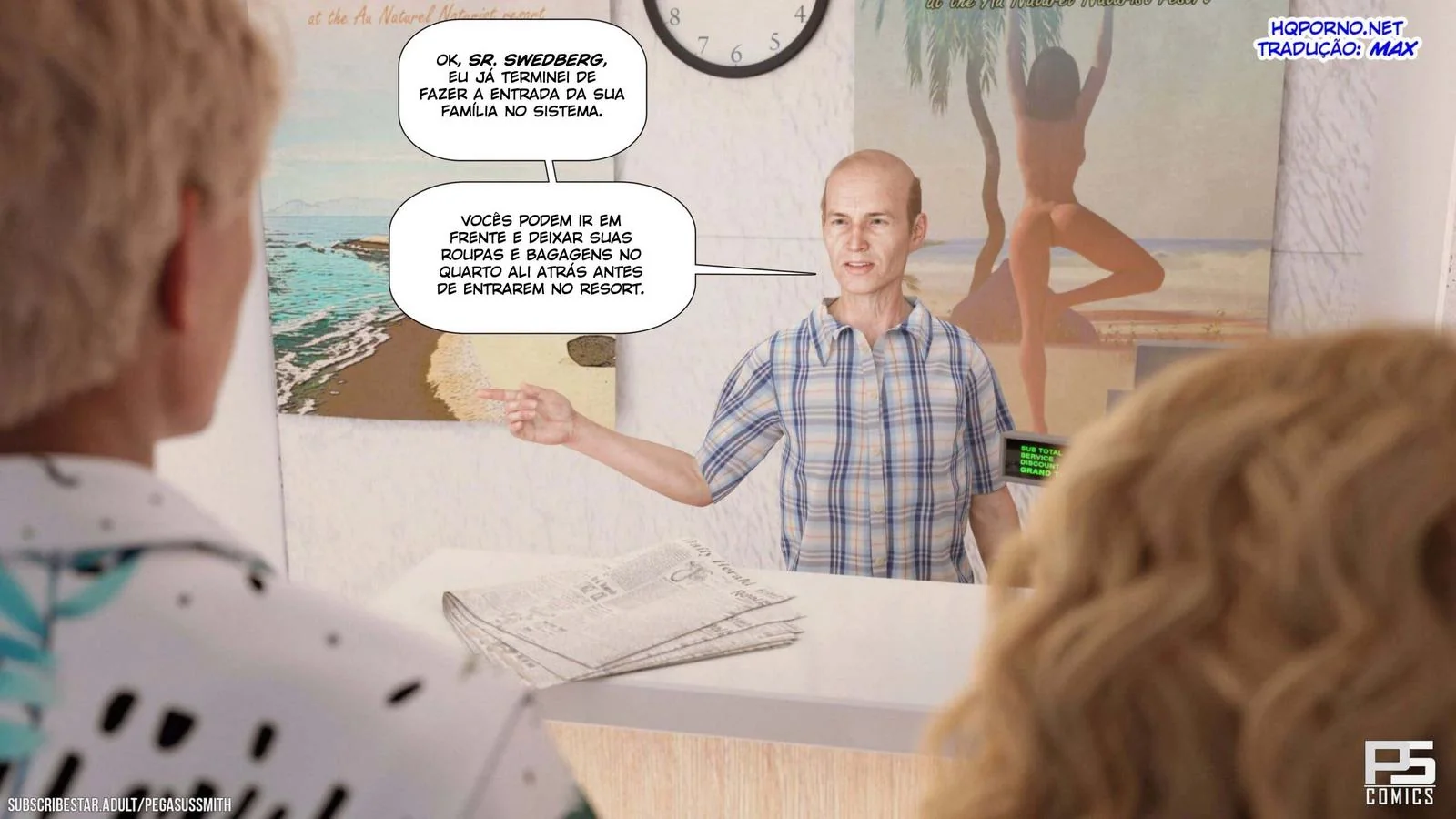 Nudist Resort: Kelly se aproveita da putaria e mostra o que é uma verdadeira piranha em Hentai HQ Brasileiro!