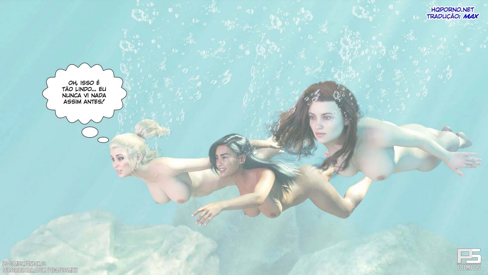 Kelly e a Ilha da Sacanagem – Aventuras ousadas em um Resort de Nudismo! Em Hentai HQ Brasileiro