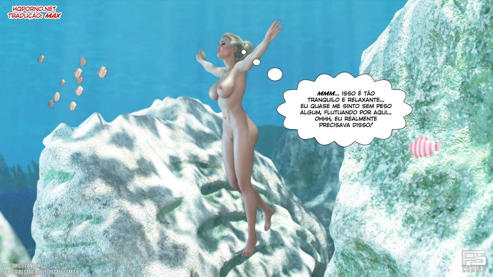 Kelly e a Ilha da Sacanagem – Aventuras ousadas em um Resort de Nudismo! Em Hentai HQ Brasileiro