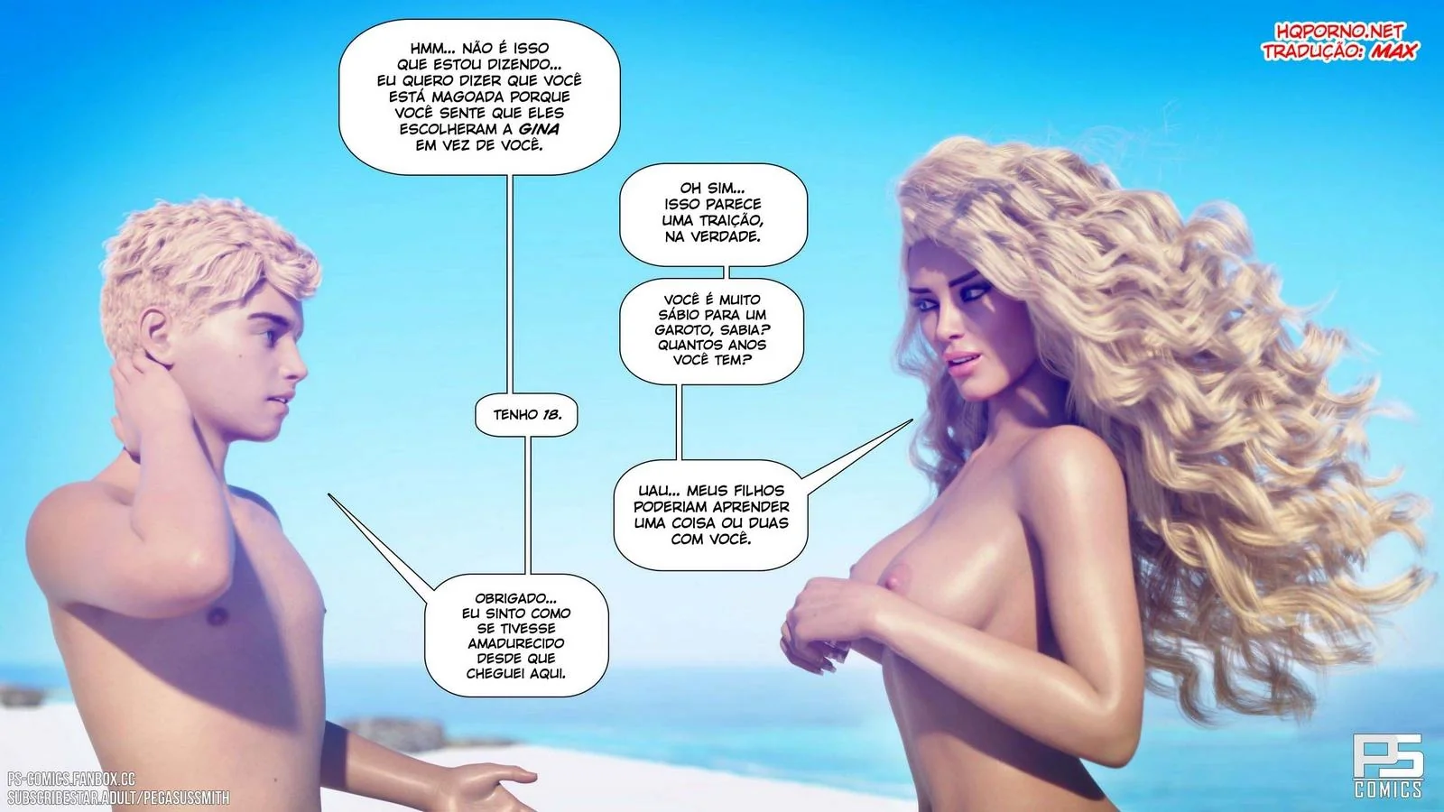 Kelly e a Ilha da Sacanagem – Aventuras ousadas em um Resort de Nudismo! Em Hentai HQ Brasileiro