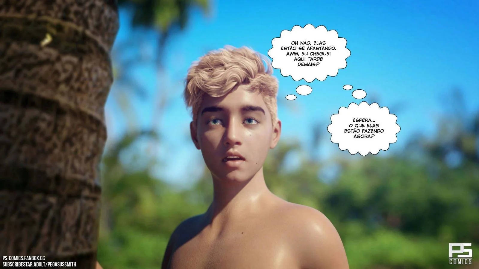 Kelly e a Ilha da Sacanagem – Aventuras ousadas em um Resort de Nudismo! Em Hentai HQ Brasileiro