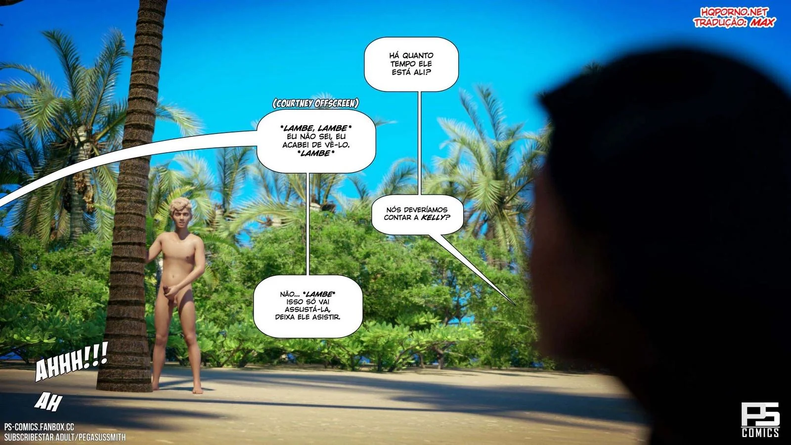 Kelly e a Ilha da Sacanagem – Aventuras ousadas em um Resort de Nudismo! Em Hentai HQ Brasileiro