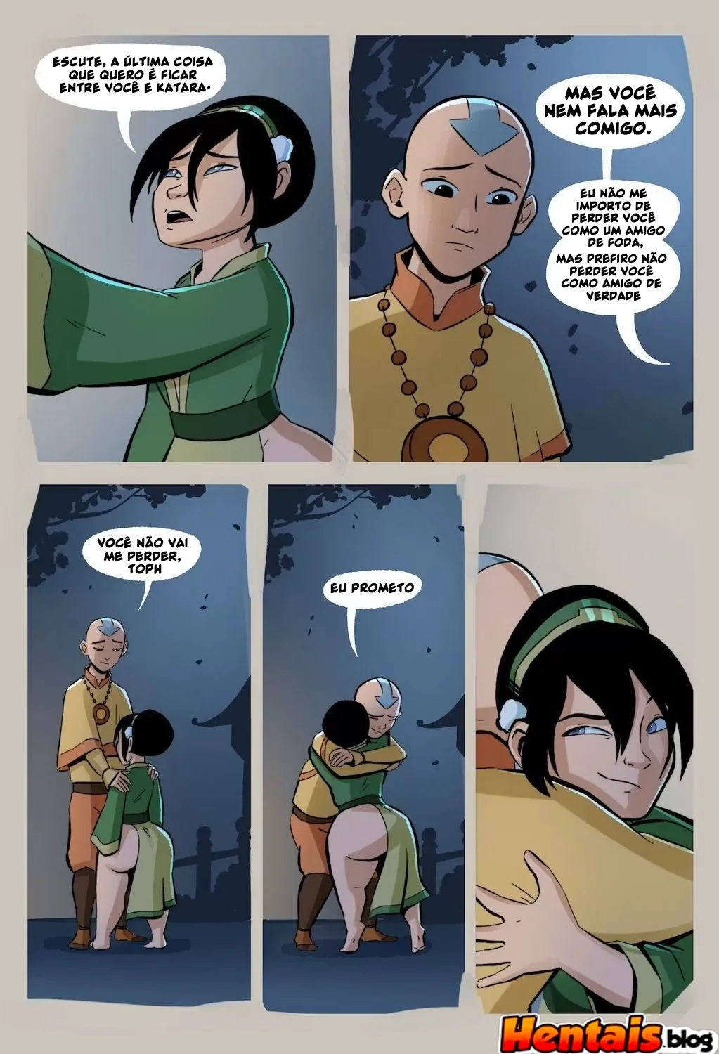 Provocação na Meditação: Aang cede a Toph em Avatar Hentai – After Avatar VL.3″ em Hentai HQ