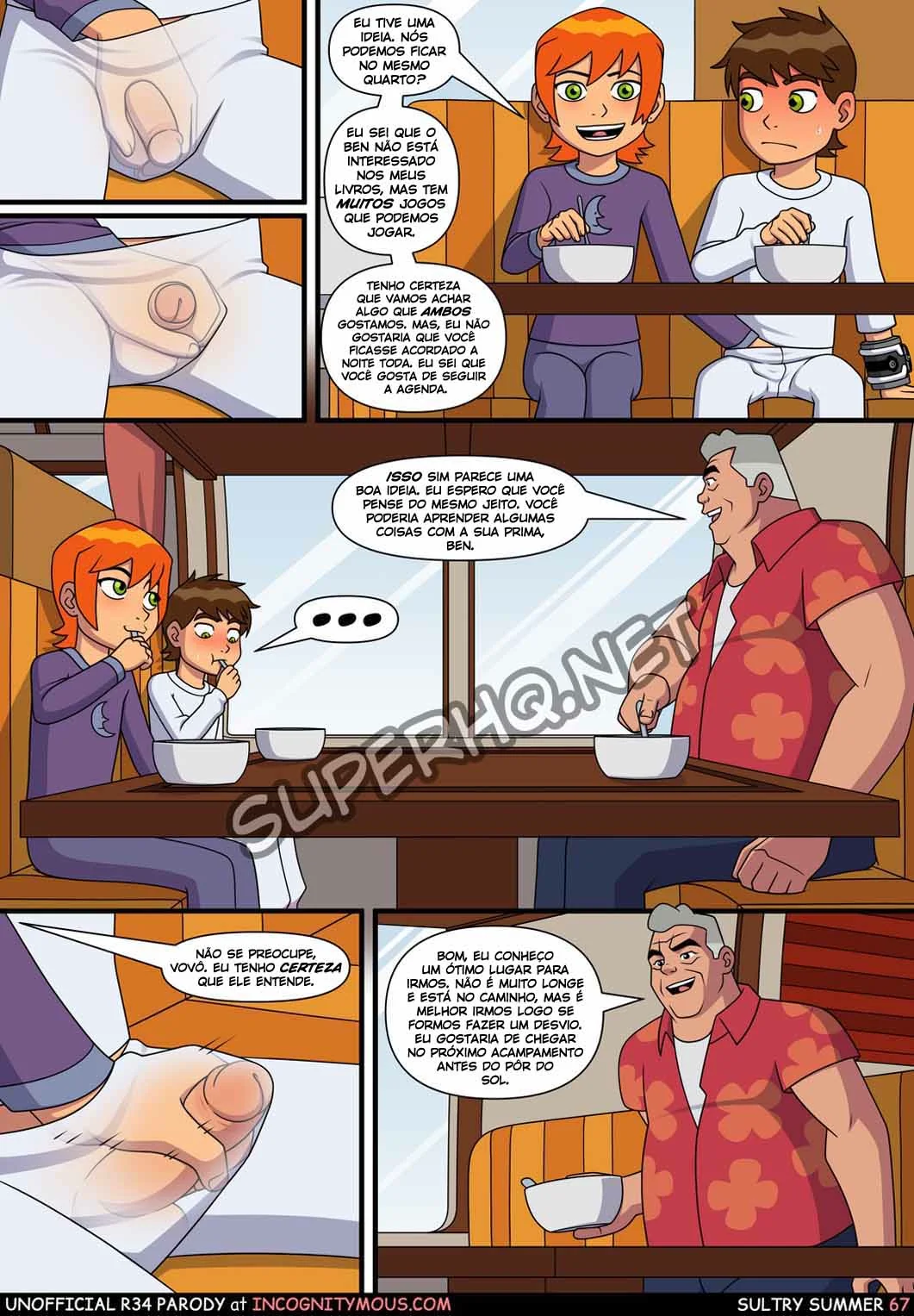 Ben 10: Verão Quente – Incesto com a Piranha da Gwen! em Hentai HQ Brasileiro