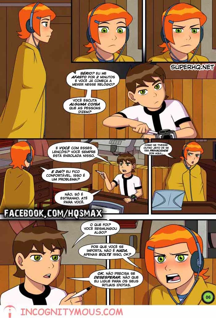 Ben 10: Verão Quente – Incesto com a Piranha da Gwen! em Hentai HQ Brasileiro