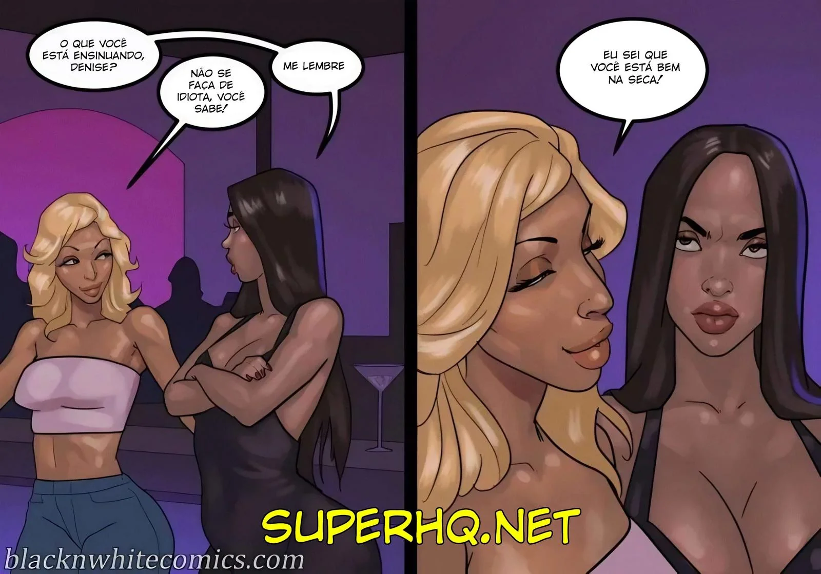 Safada dá uma lição de foder com negros mega dotados (em hentai HQ Brasileiro)