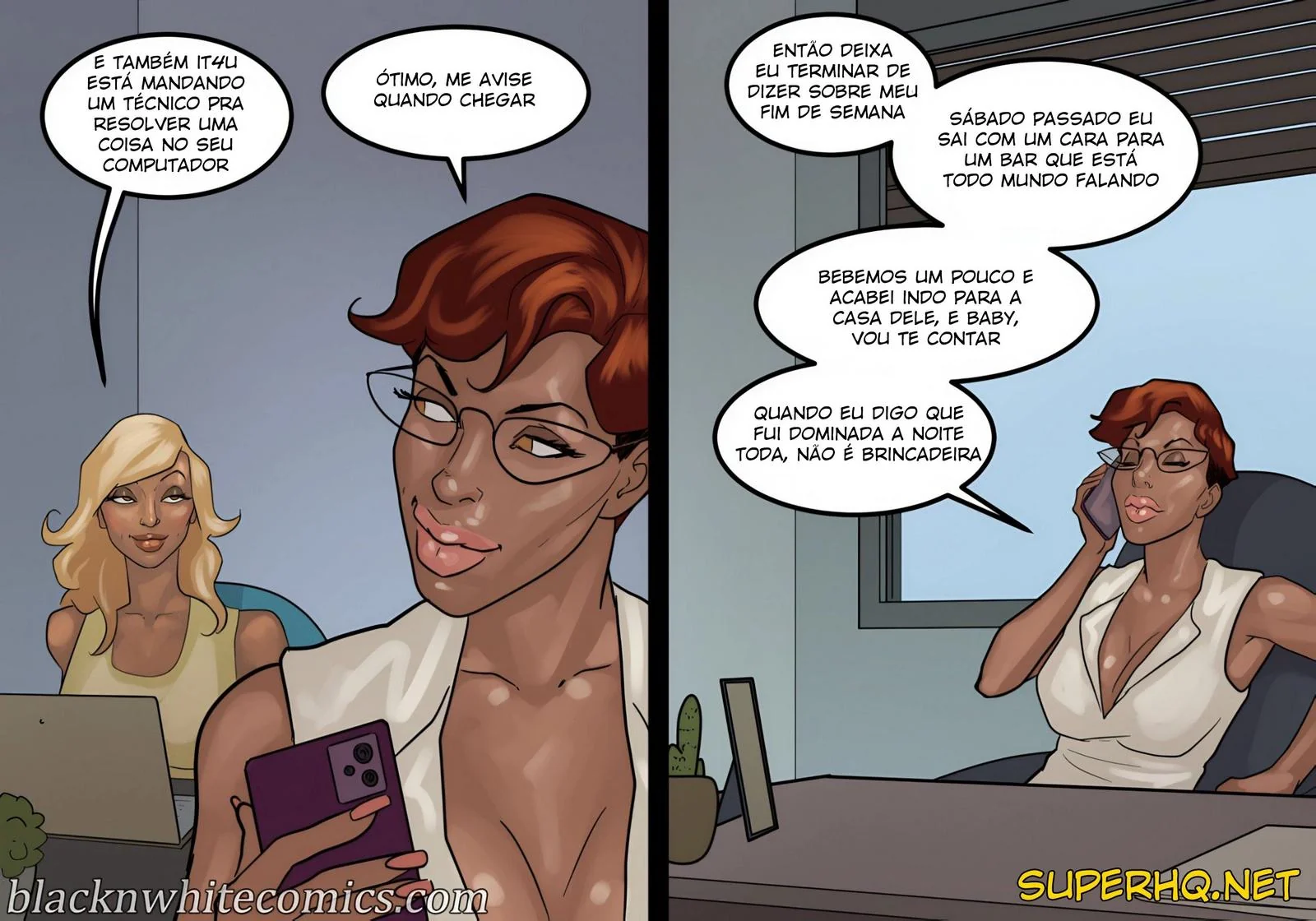 Safada dá uma lição de foder com negros mega dotados (em hentai HQ Brasileiro)