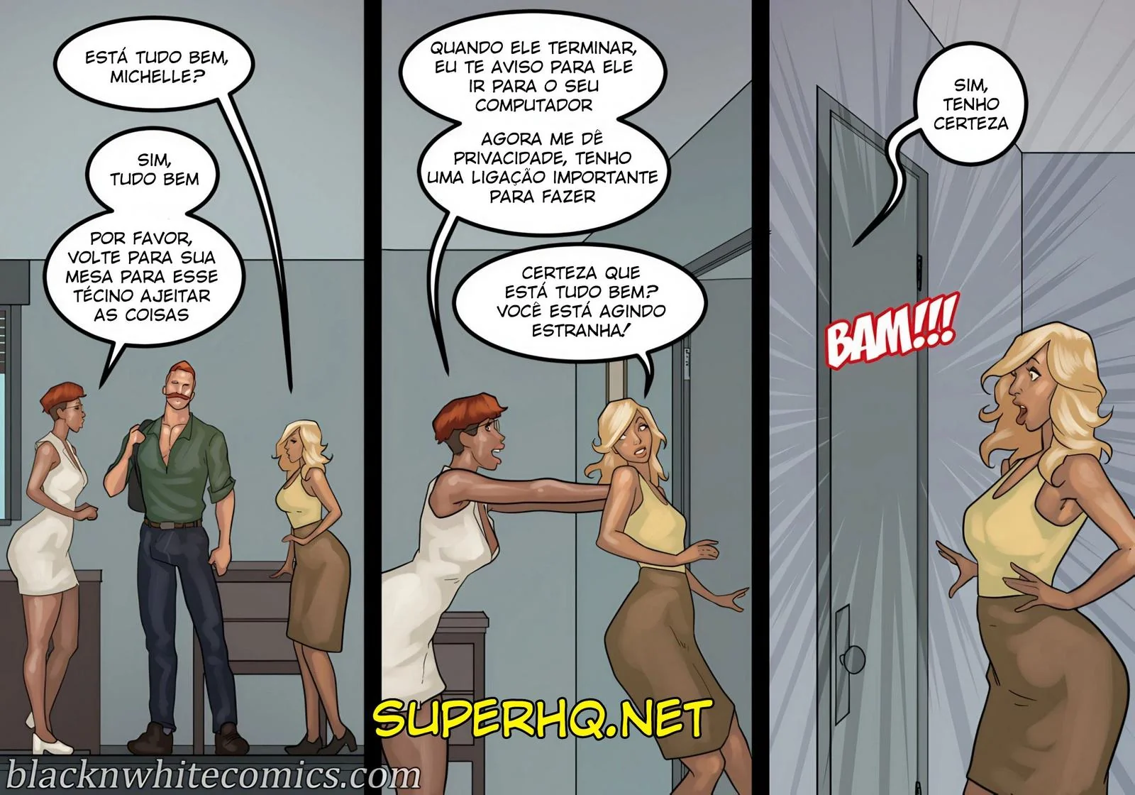 Safada dá uma lição de foder com negros mega dotados (em hentai HQ Brasileiro)