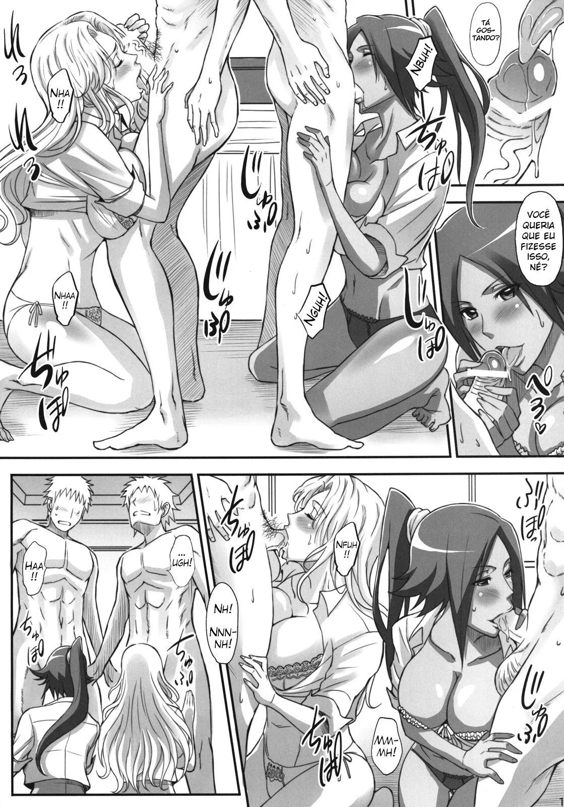 Bleach Hentai: Bricola VL.4 – Putaria com as Piranhas de Bleach em Hentai HQ Brasileiro