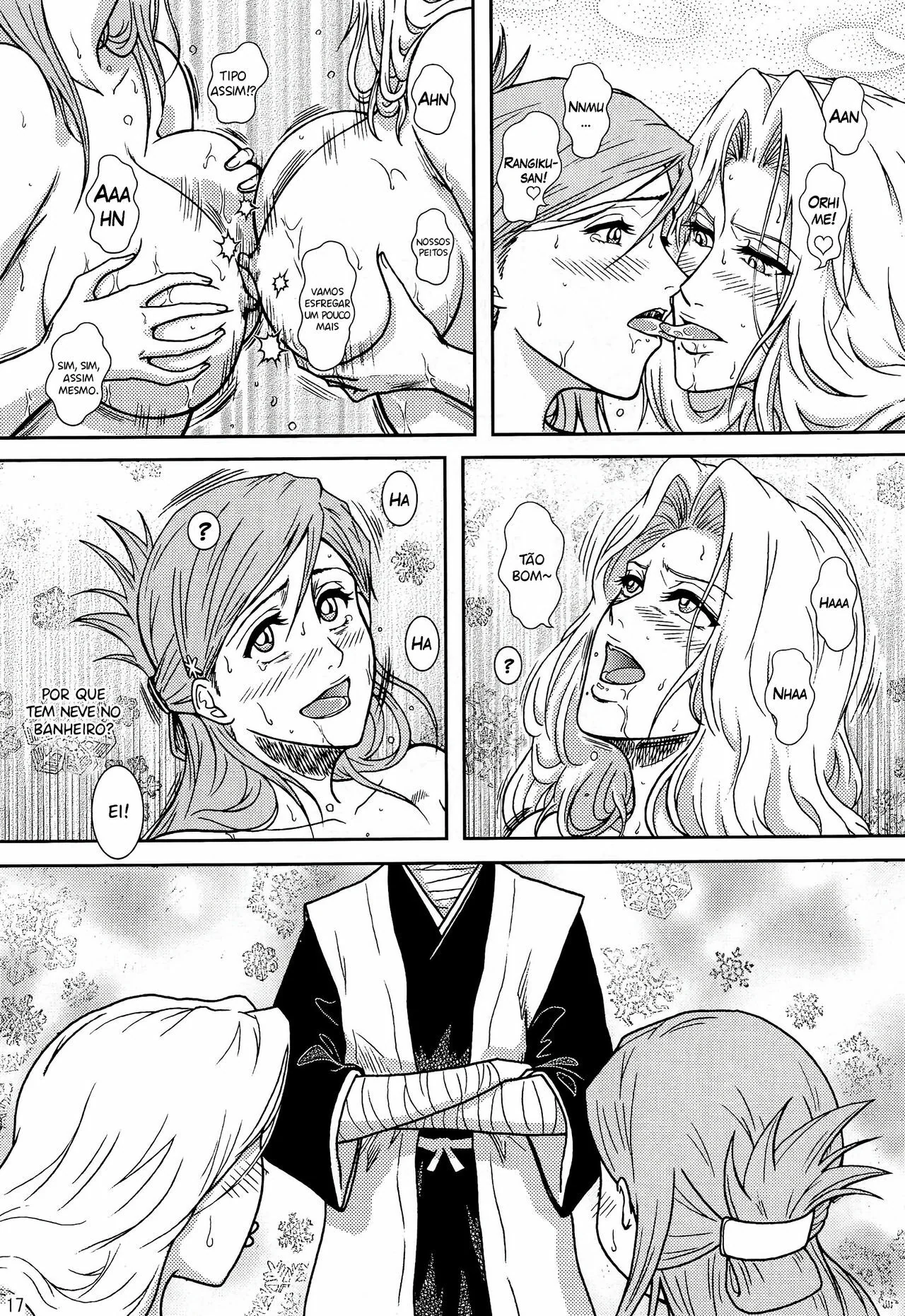 Bleach Hentai: Loira – Mortes no spa – São a pica nas bucetas das piranhas em hentai HQ