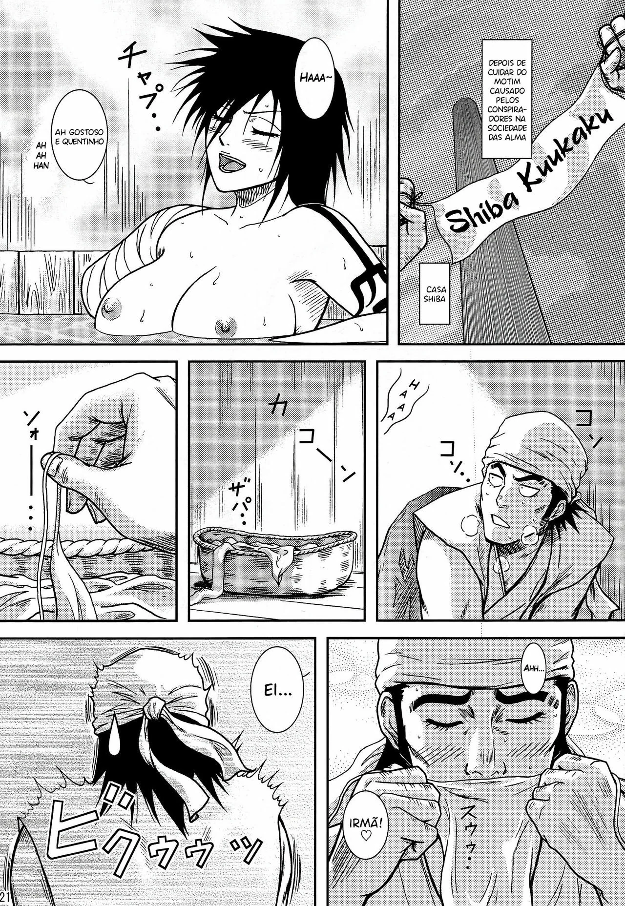 Bleach Hentai: Loira – Mortes no spa – São a pica nas bucetas das piranhas em hentai HQ
