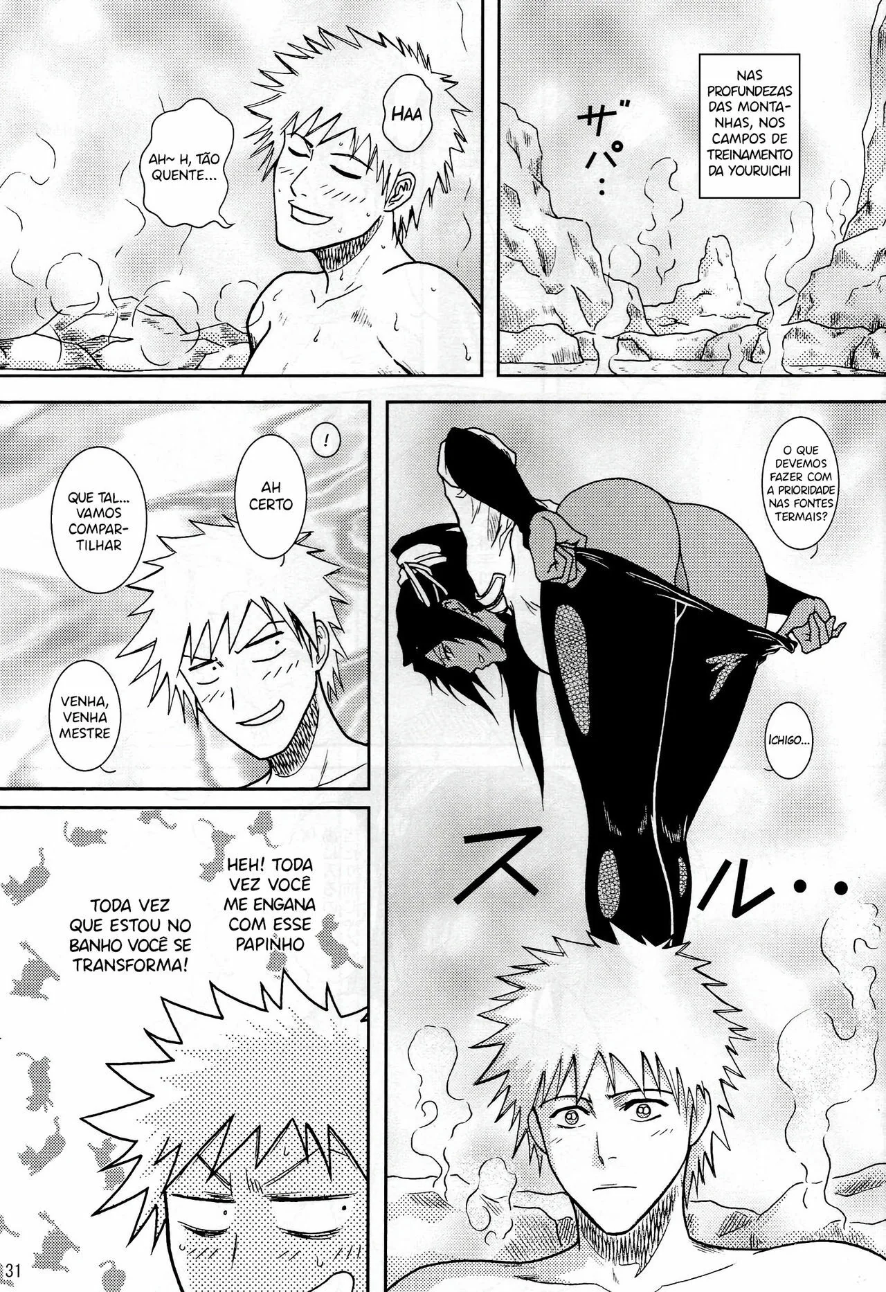 Bleach Hentai: Loira – Mortes no spa – São a pica nas bucetas das piranhas em hentai HQ