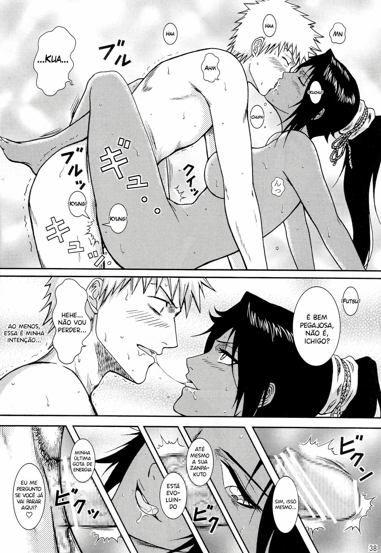 Bleach Hentai: Loira – Mortes no spa – São a pica nas bucetas das piranhas em hentai HQ