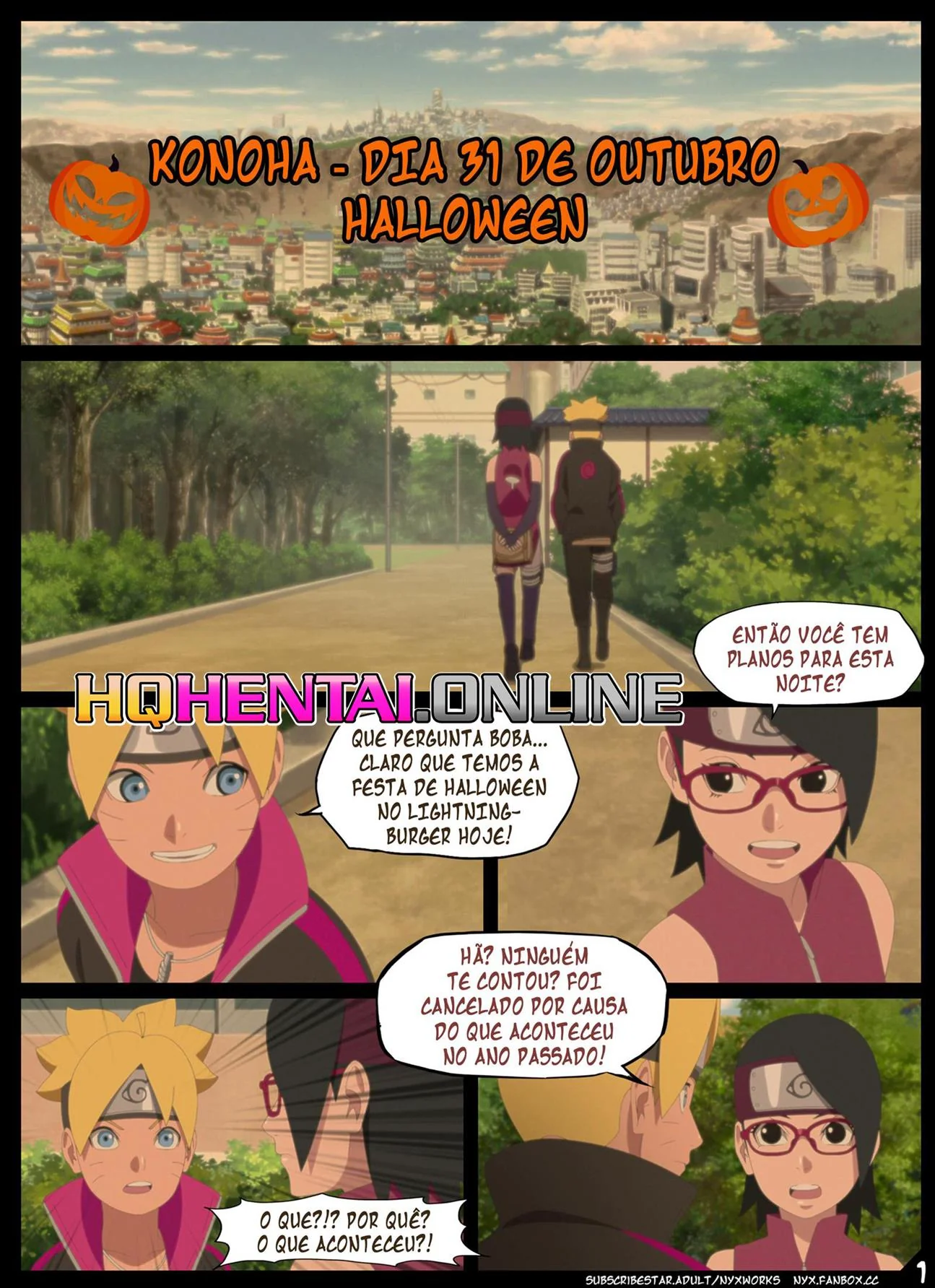 Boruto e Sarada na Noite da Safadeza – HQ de Hentai Brasileiro