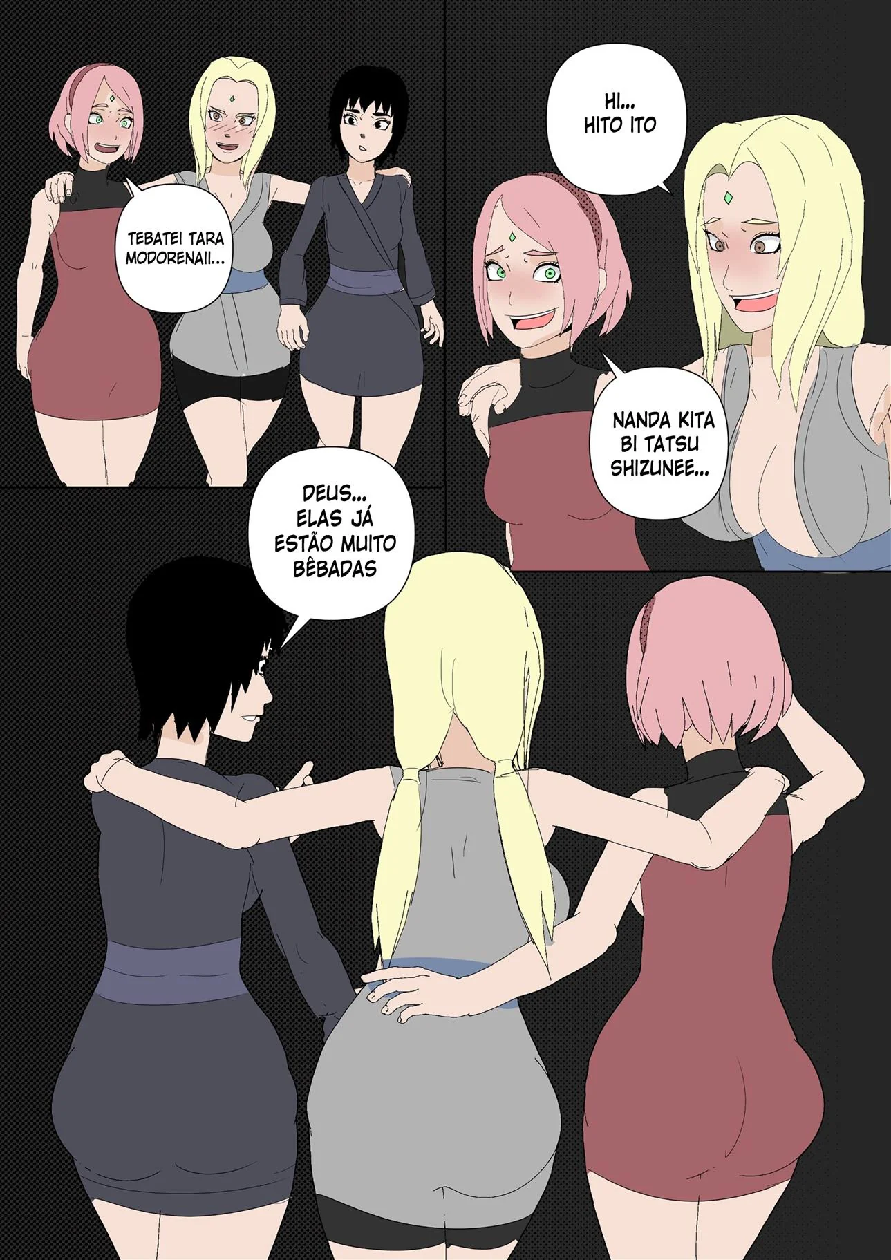 Sarada em busca do Mangekyo Sharingan: Piranha fazendo atos obscenos em HQ Hentai HQ Brasileiro