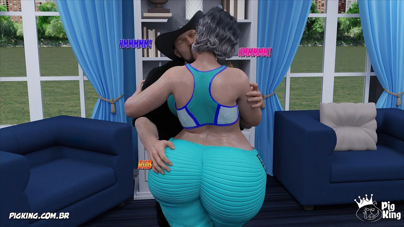 Clarice: A Piranha da Brenda trepando com Bruce enquanto o noivo dela chega de surpresa” em Hentai HQ