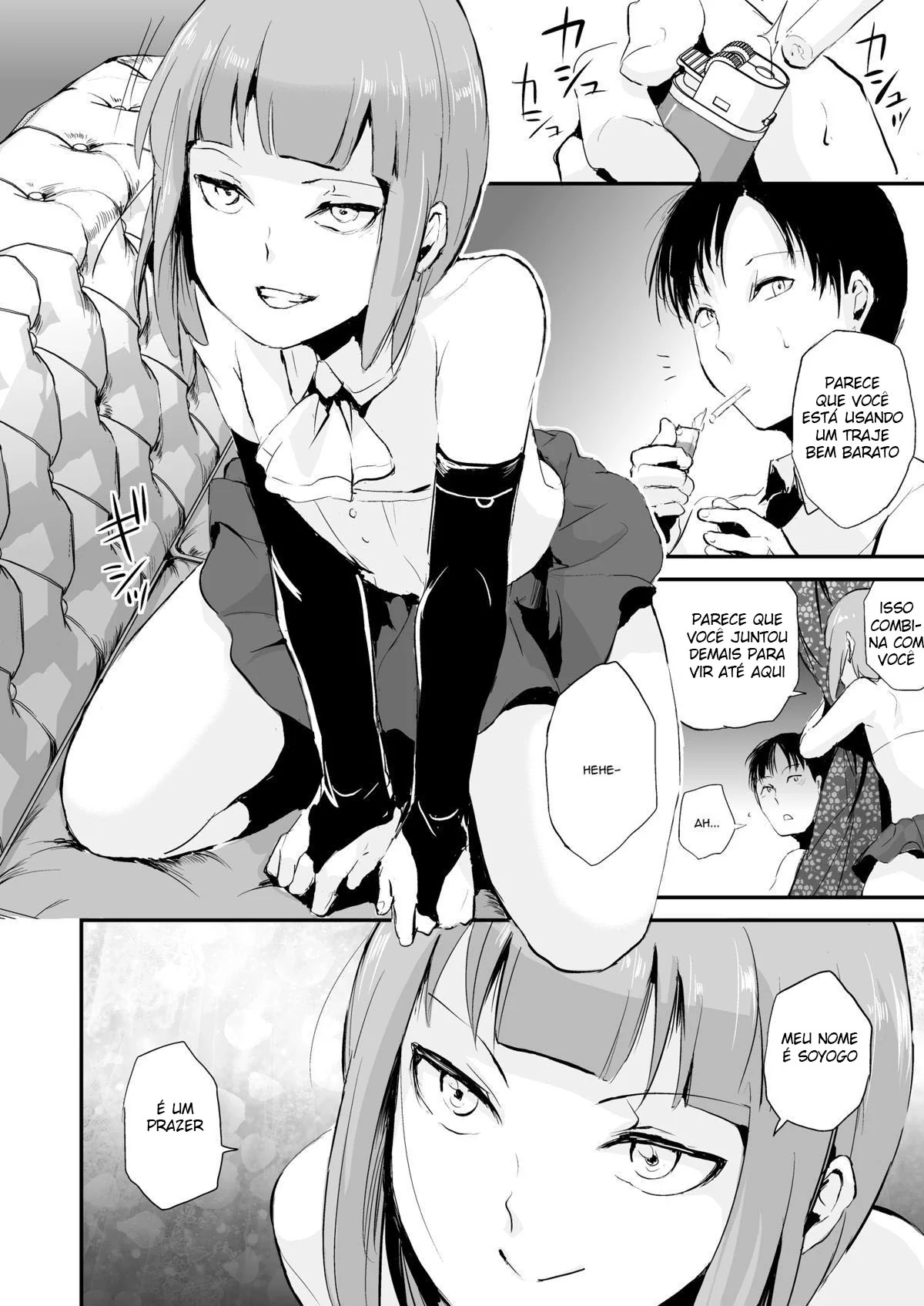 Suruba no Clube Yuugatou com a Trap Soyogo em HQ Brasileiro