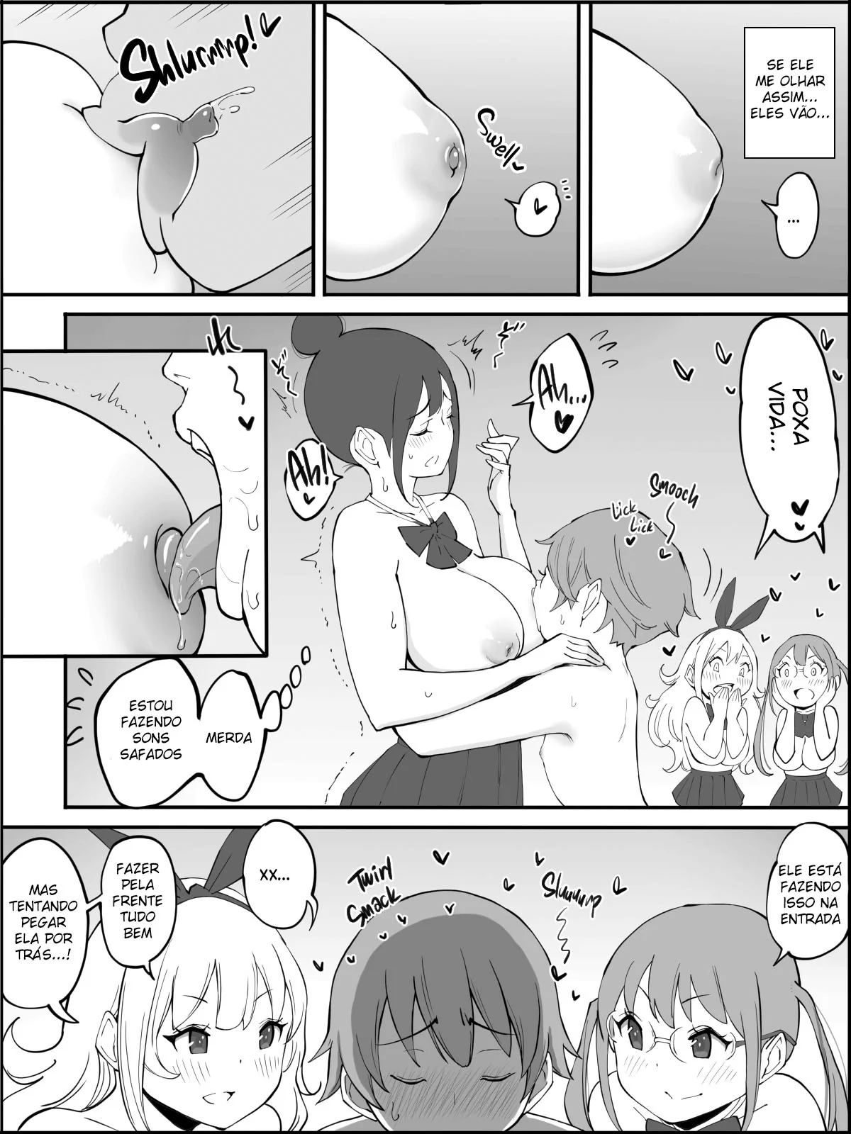 Conquistando um Harém de Piranhas Sedentas por Pica em um Hentai HQ Brasileiro