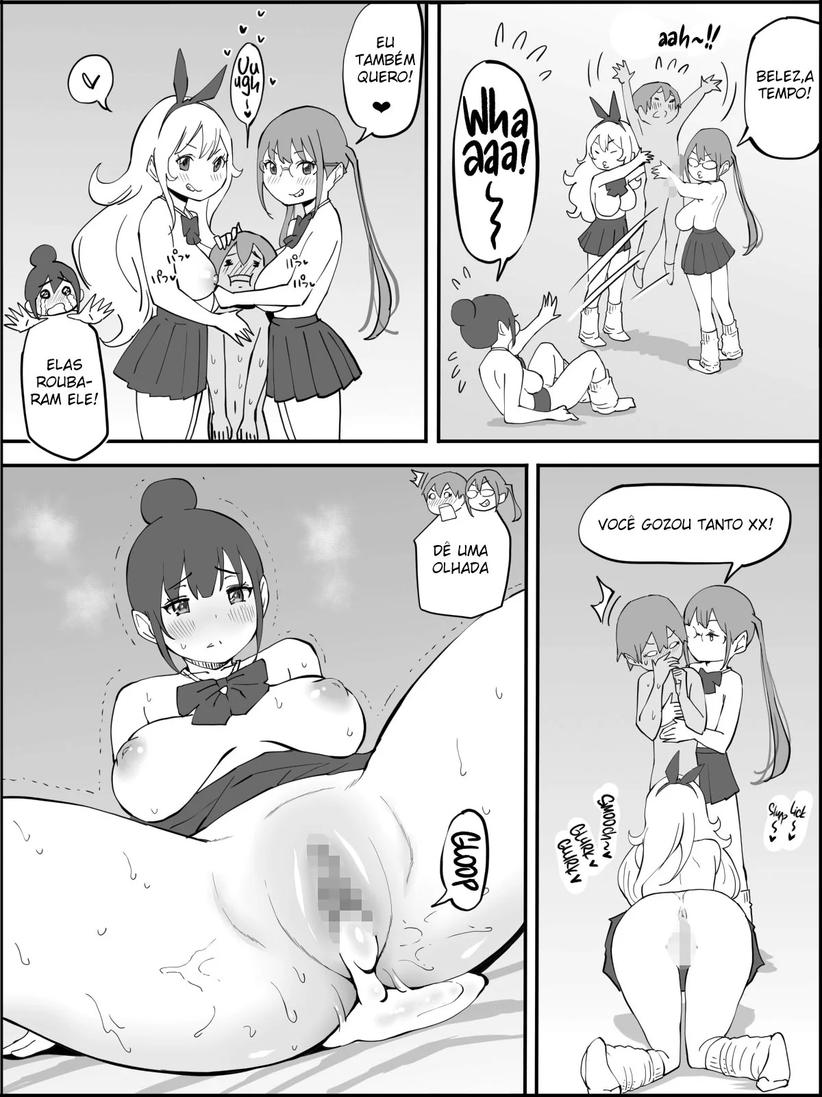 Conquistando um Harém de Piranhas Sedentas por Pica em um Hentai HQ Brasileiro