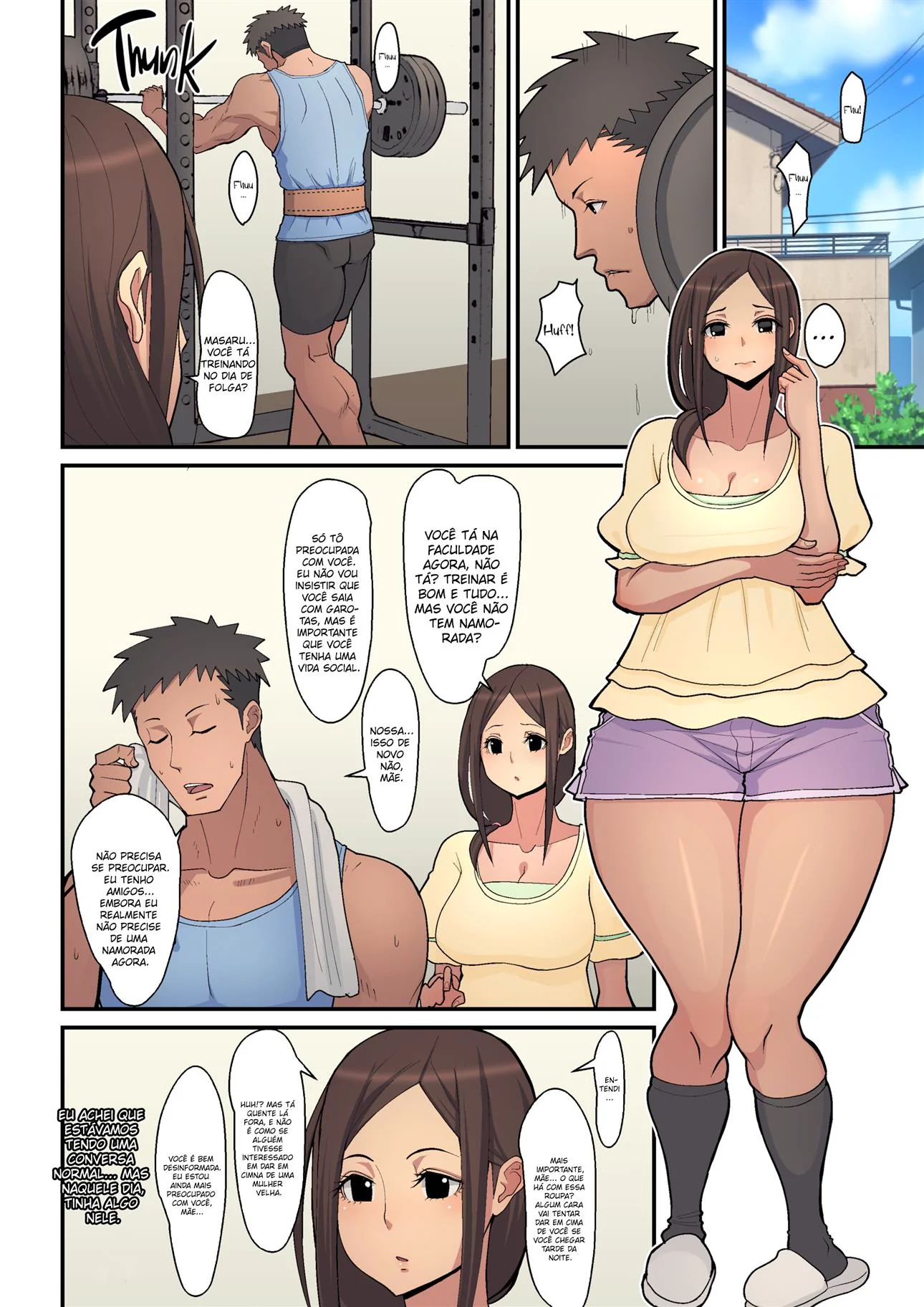 Mãe Piranha Transa com Filho Tarado em Hentai HQ Brasileiro