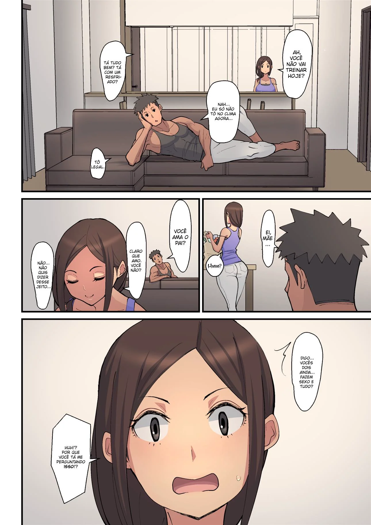 Mãe Piranha Transa com Filho Tarado em Hentai HQ Brasileiro