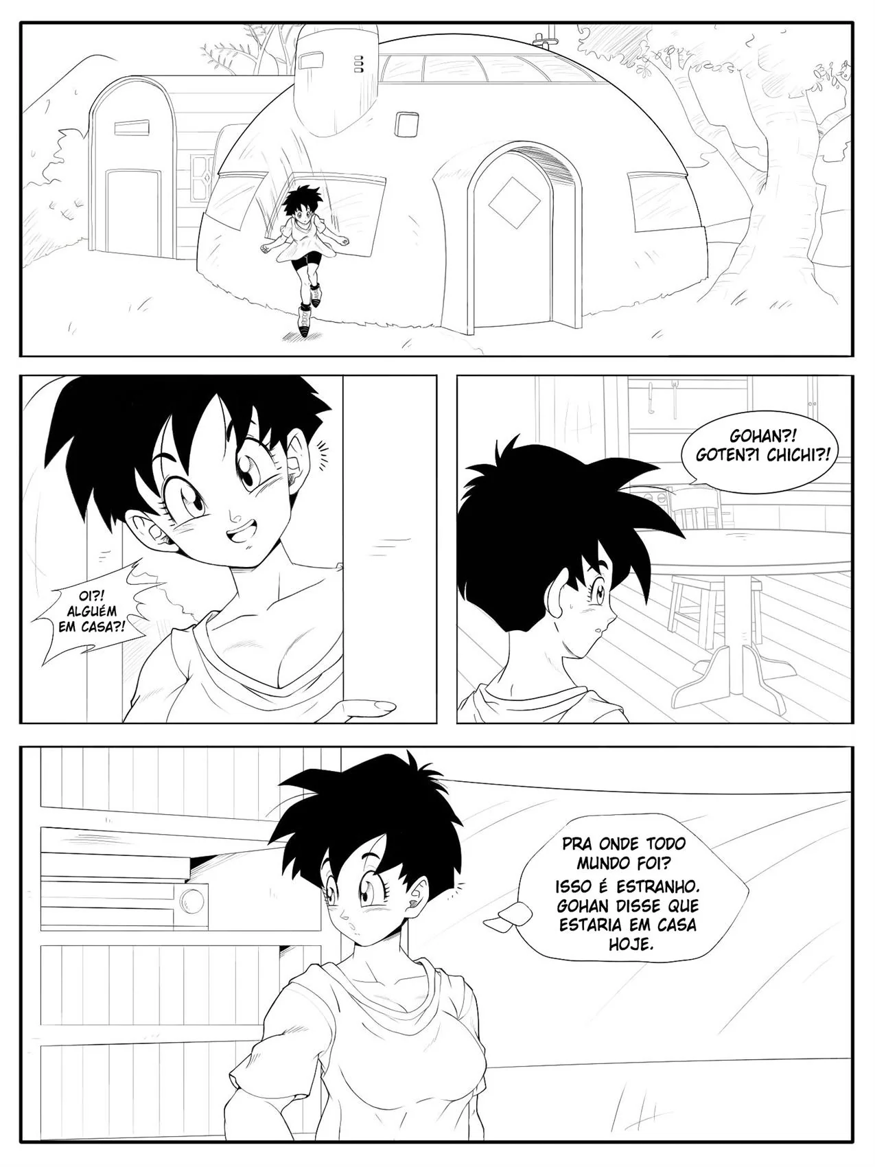 Goku Pelado: Videl Ajuda o Tarado a Resolver seu Problema na Pica Dura – Dragon Ball Hentai HQ Brasileiro