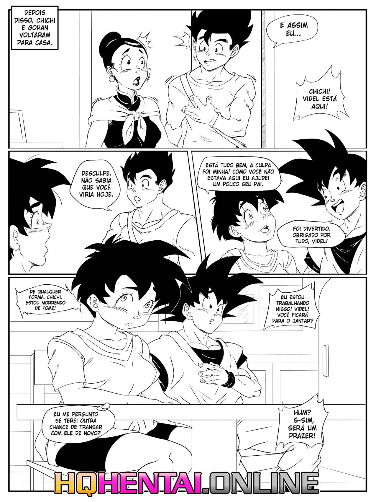Goku Pelado: Videl Ajuda o Tarado a Resolver seu Problema na Pica Dura – Dragon Ball Hentai HQ Brasileiro
