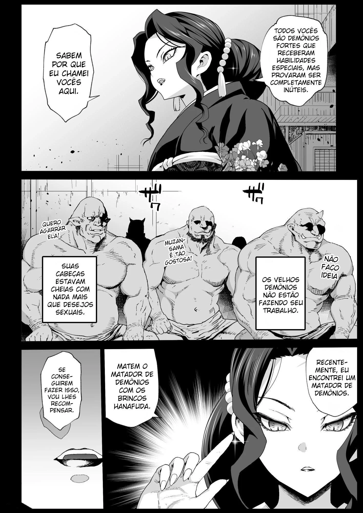 Shinobu Caçadora de Demônio Tem Sua Buceta Arrombada em Hentai HQ Brasileiro