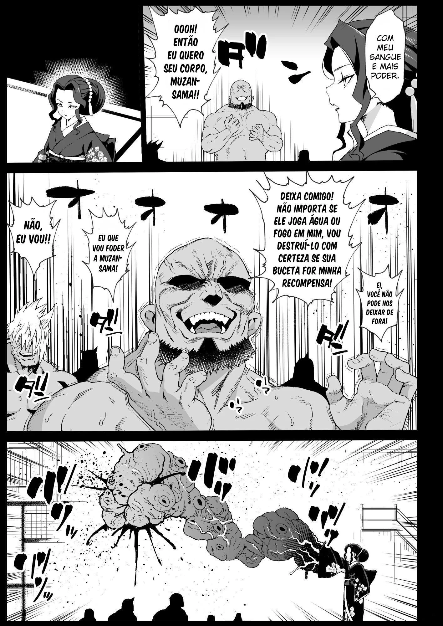 Shinobu Caçadora de Demônio Tem Sua Buceta Arrombada em Hentai HQ Brasileiro