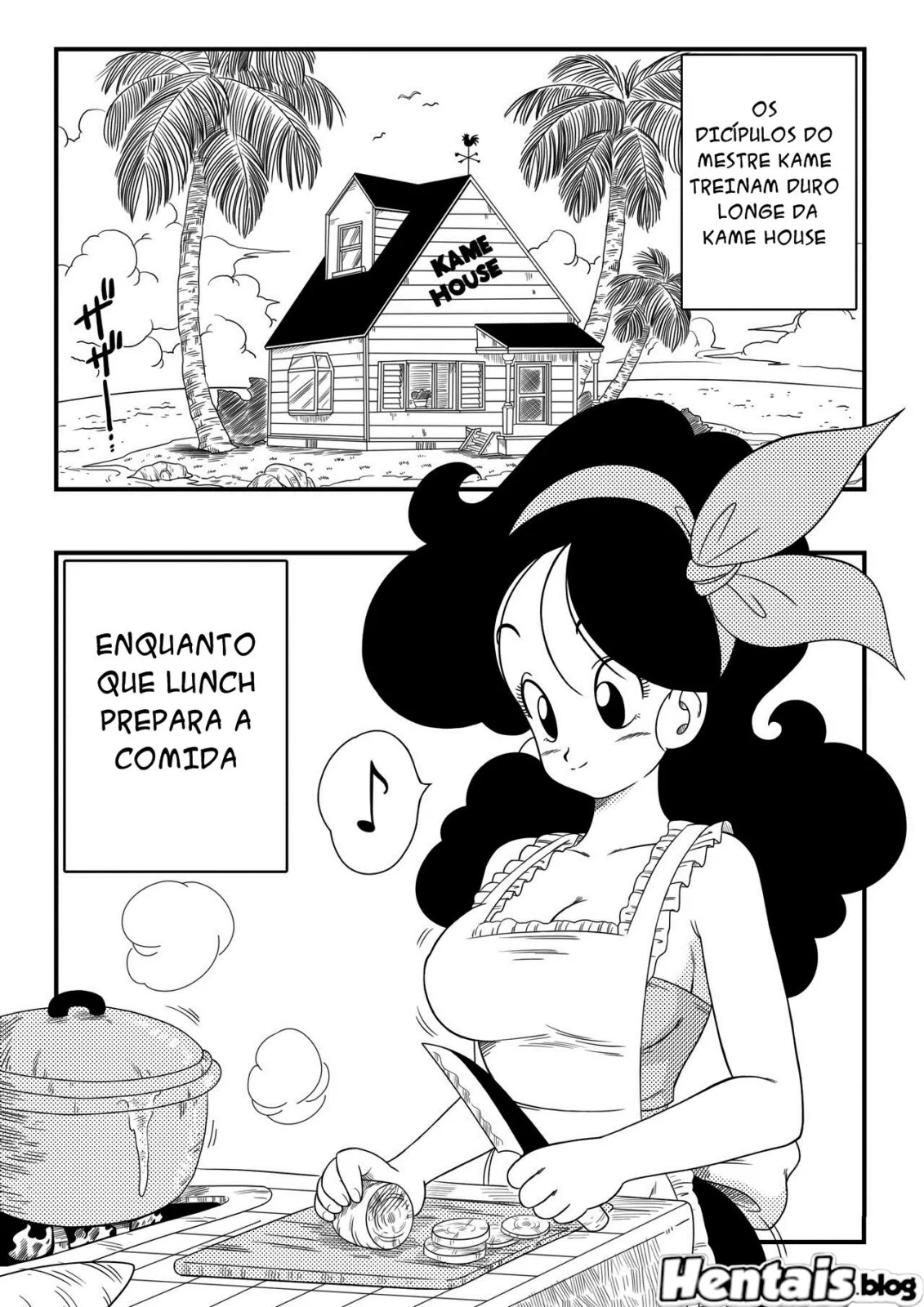 Dragon Ball z: Mestre Kame Fudendo bucetinha da Lunch