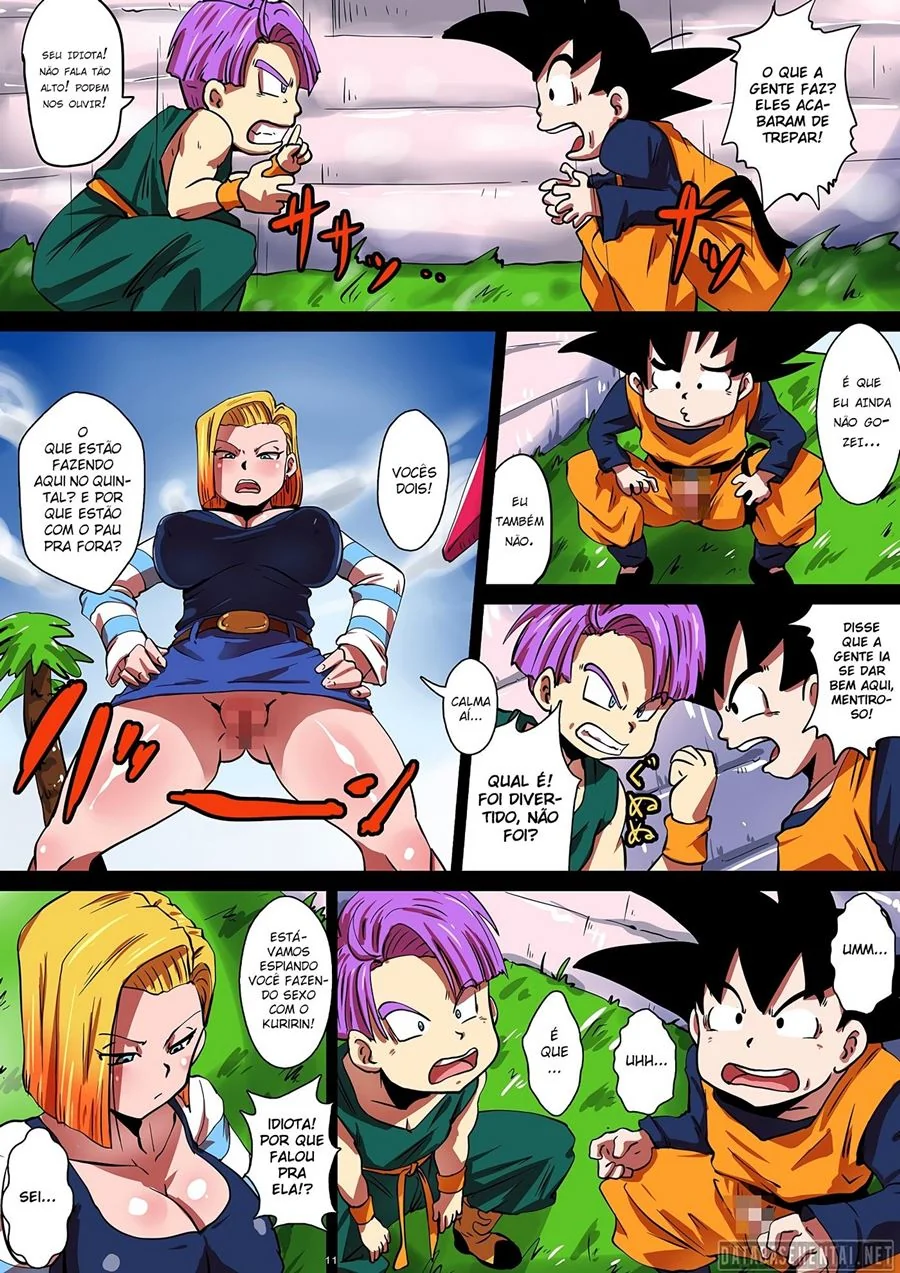 Androide 18 Encontrando Dois Pauzudos em Dragon Ball Hentai: Shotacon Hole! – Em Hentai HQ Brasileiro