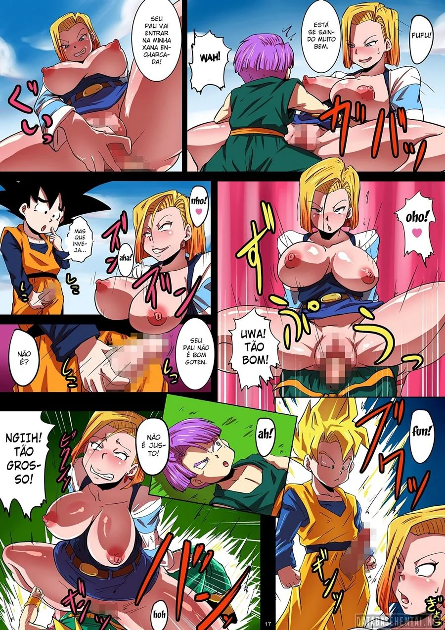 Androide 18 Encontrando Dois Pauzudos em Dragon Ball Hentai: Shotacon Hole! – Em Hentai HQ Brasileiro