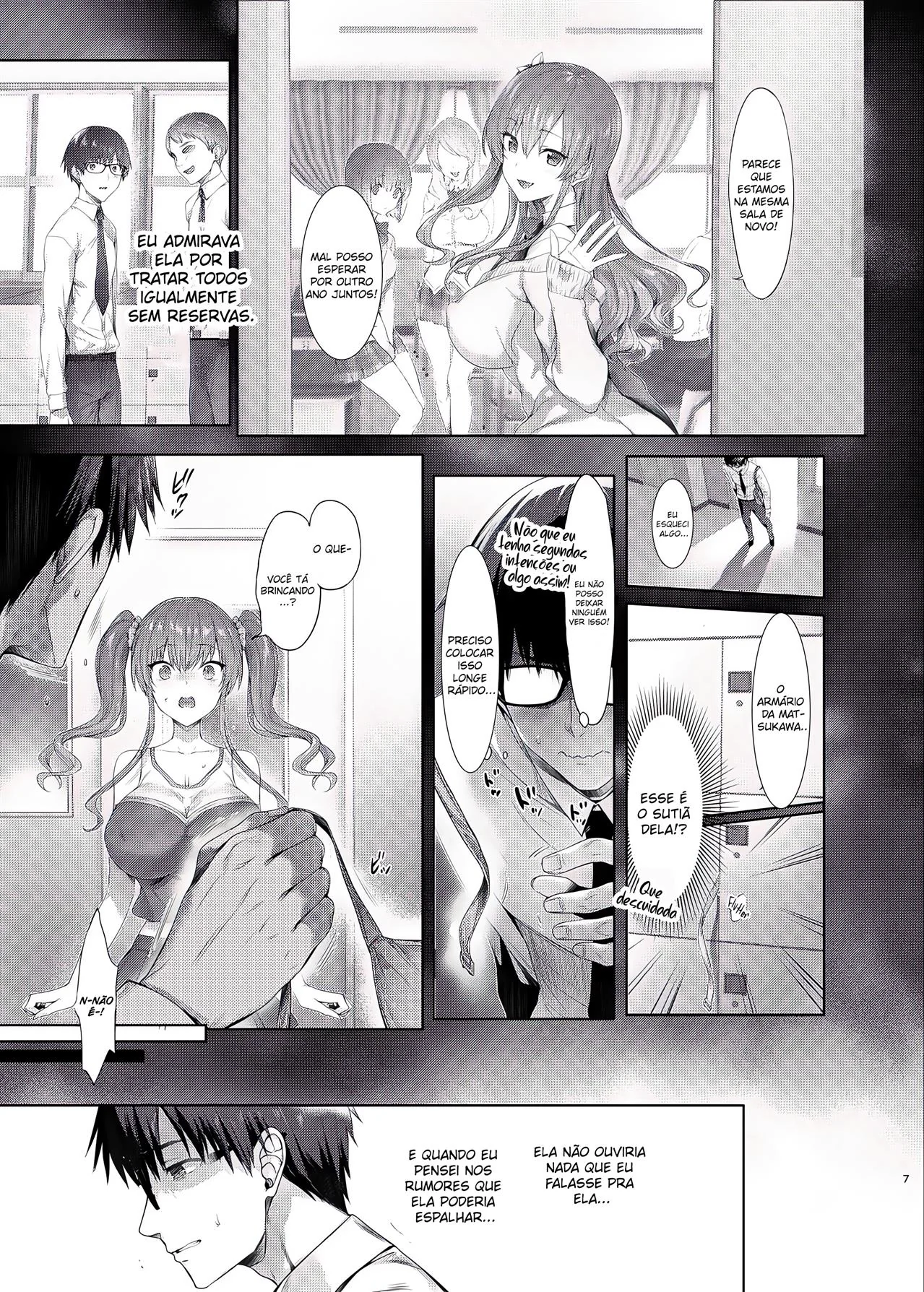 A Piranha da Mei Chantageou Satoshi no Vestiário – Hentai HQ Brasileiro