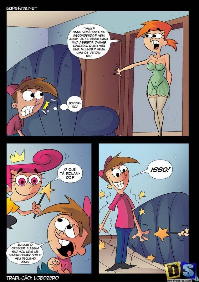 Padrinhos Mágicos Hentai – Fodendo a Babá