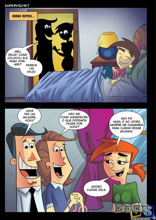 Padrinhos Mágicos Hentai – Fodendo a Babá