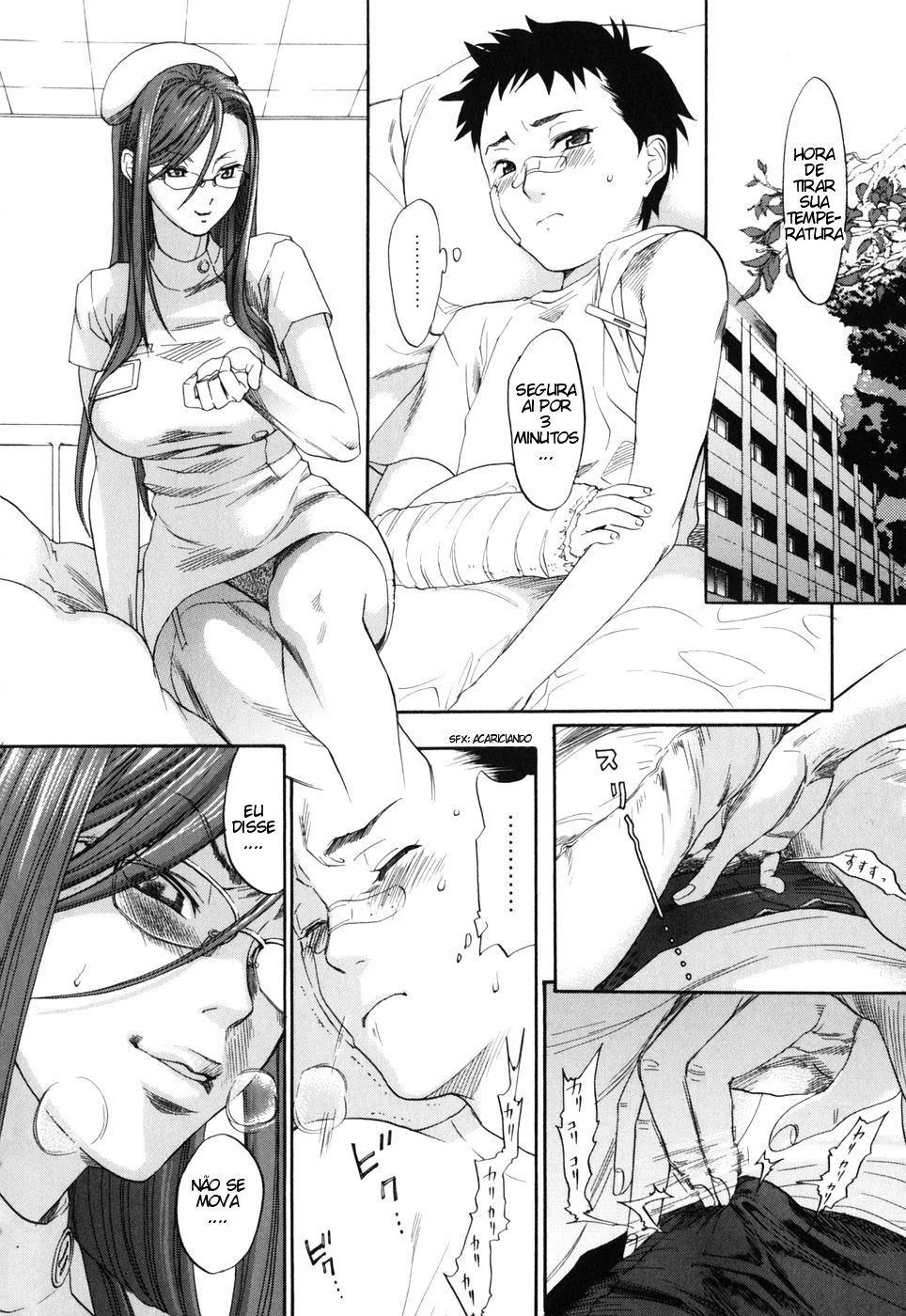 Enfermeira Peituda: A Piranha Ninfomaníaca que Cuida da Rola do Paciente Yuu em Hentai HQ Brasileiro