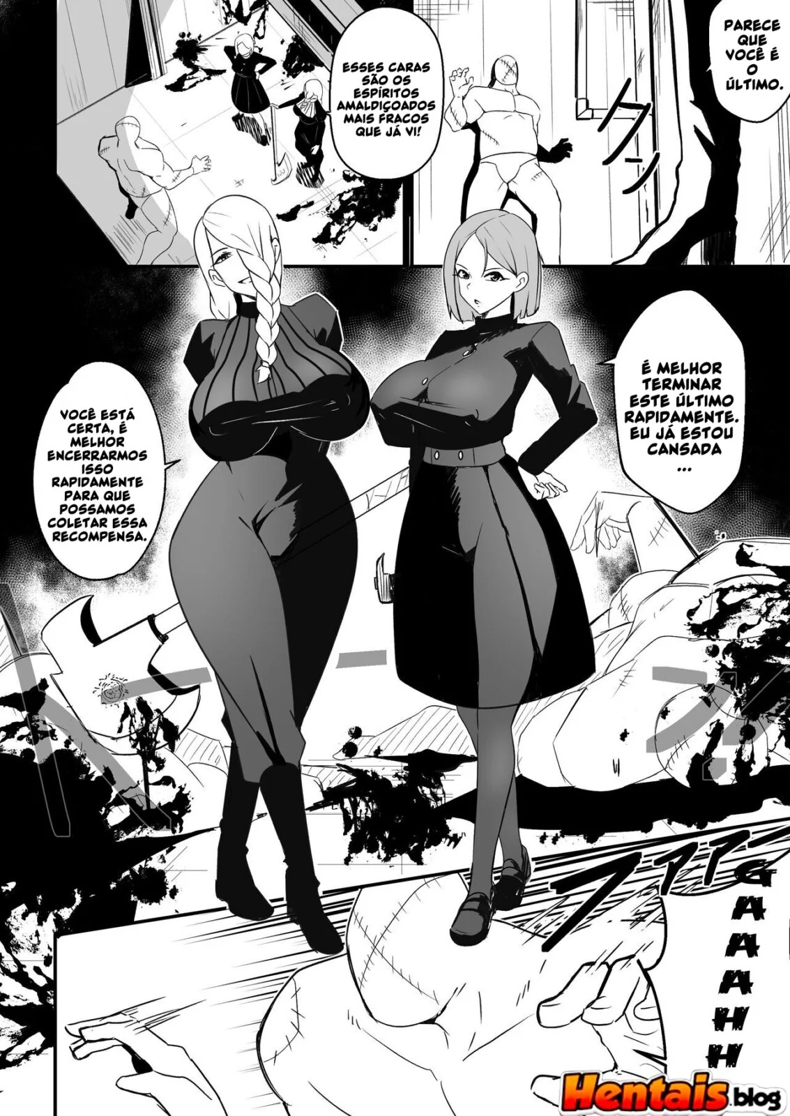 Jujutsu Kaisen O Abuso das Feiticeiras: Nobara e Mei Mei