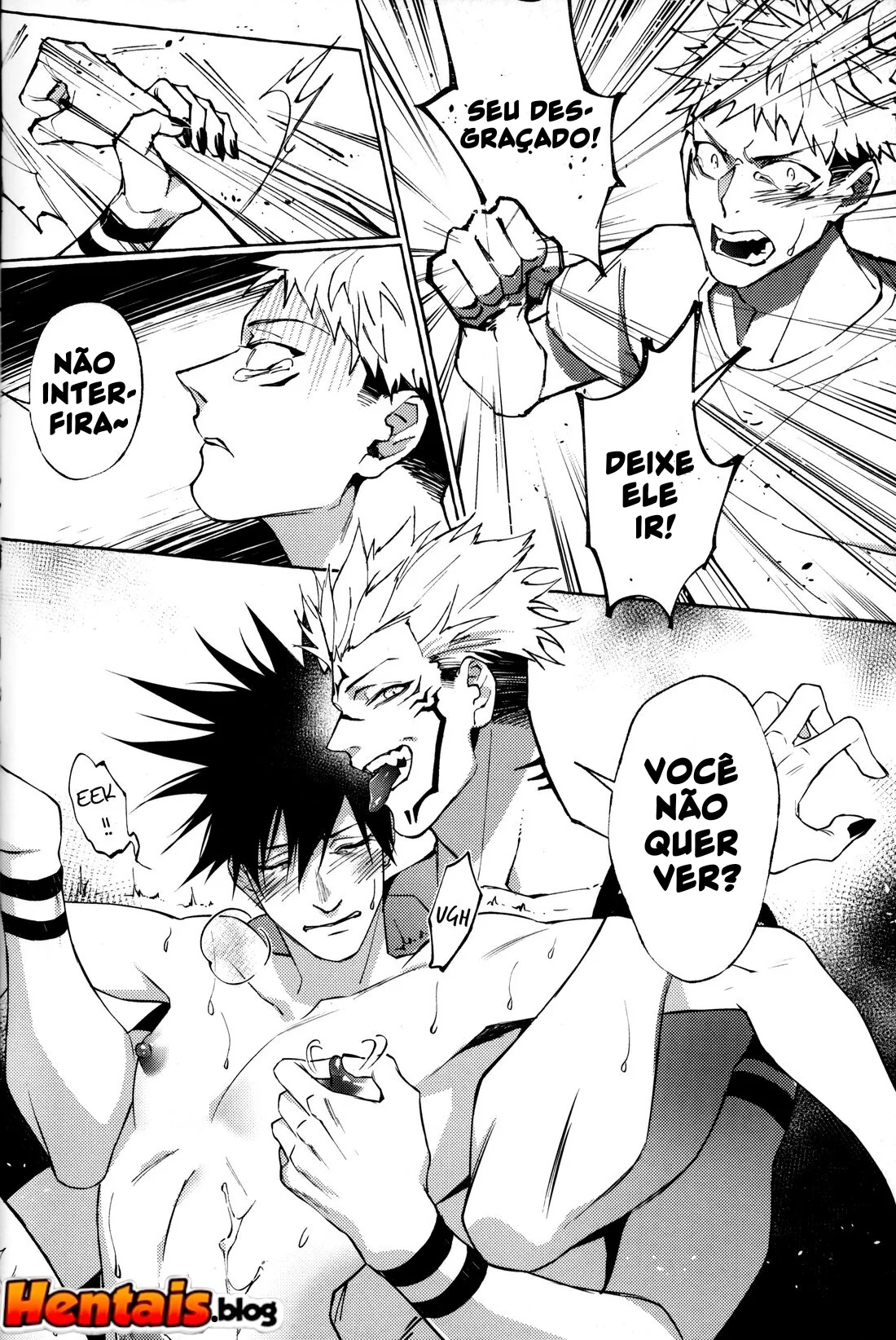 Jujutsu Kaisen: Pernoite em Xião Xing – Yuuji, Megumi e Sukuna em uma Orgia Anal | Hentai HQ Brasileiro