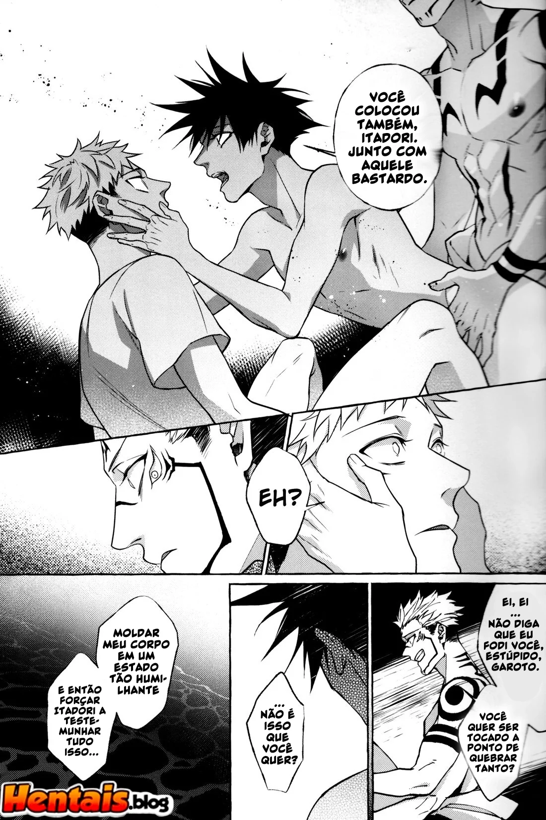 Jujutsu Kaisen: Pernoite em Xião Xing – Yuuji, Megumi e Sukuna em uma Orgia Anal | Hentai HQ Brasileiro